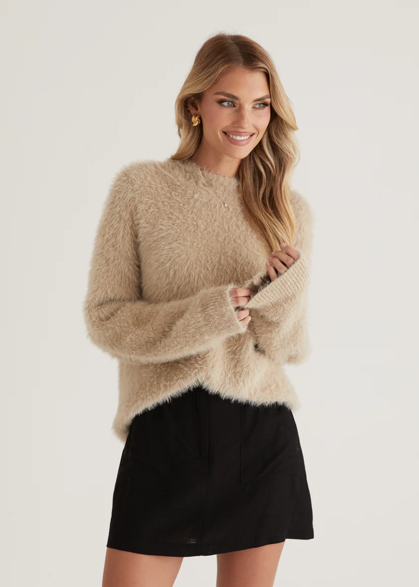 Philly Fluffy Sweater - Oat - Image 3