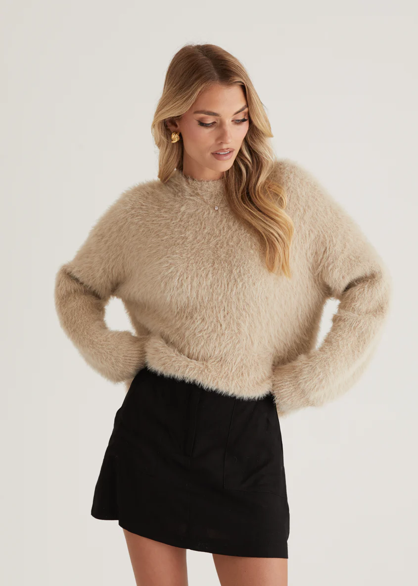 Philly Fluffy Sweater - Oat - Image 5