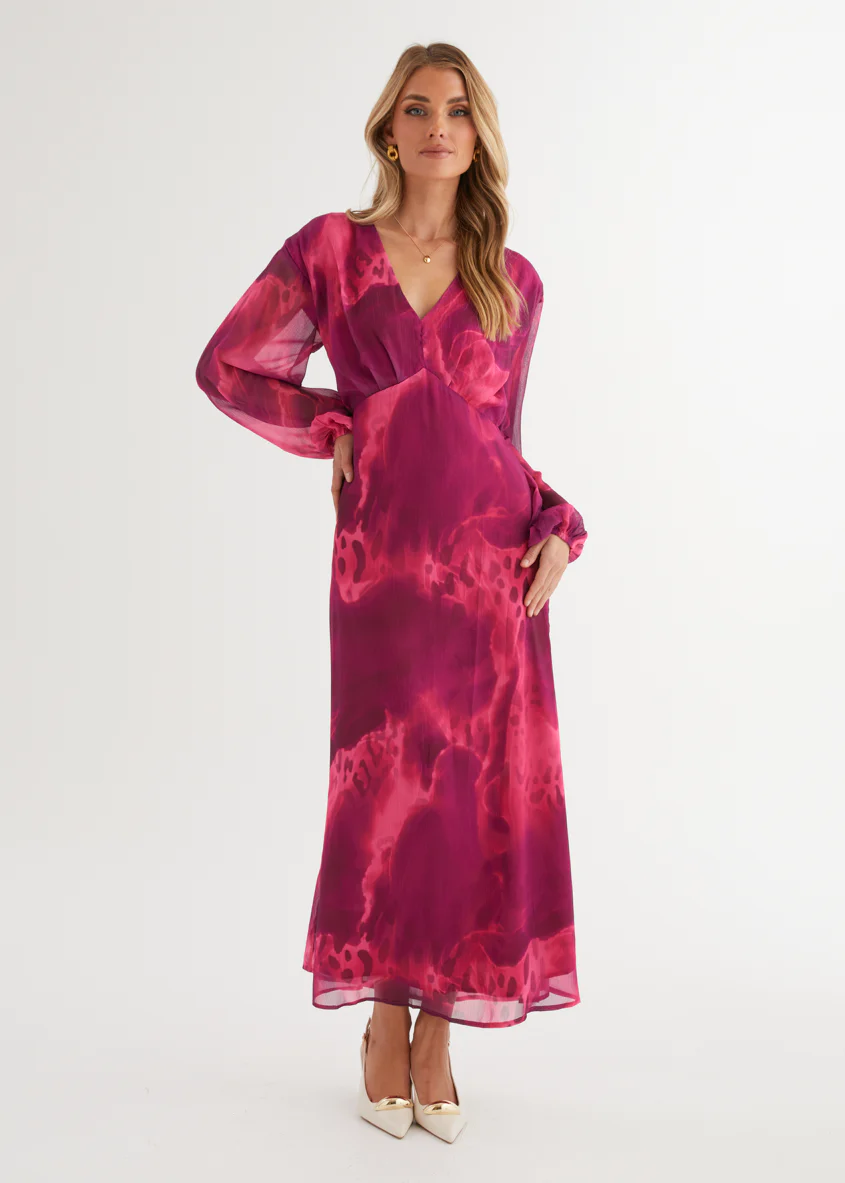 Primavera Maxi Dress - Pink Splash - Image 2
