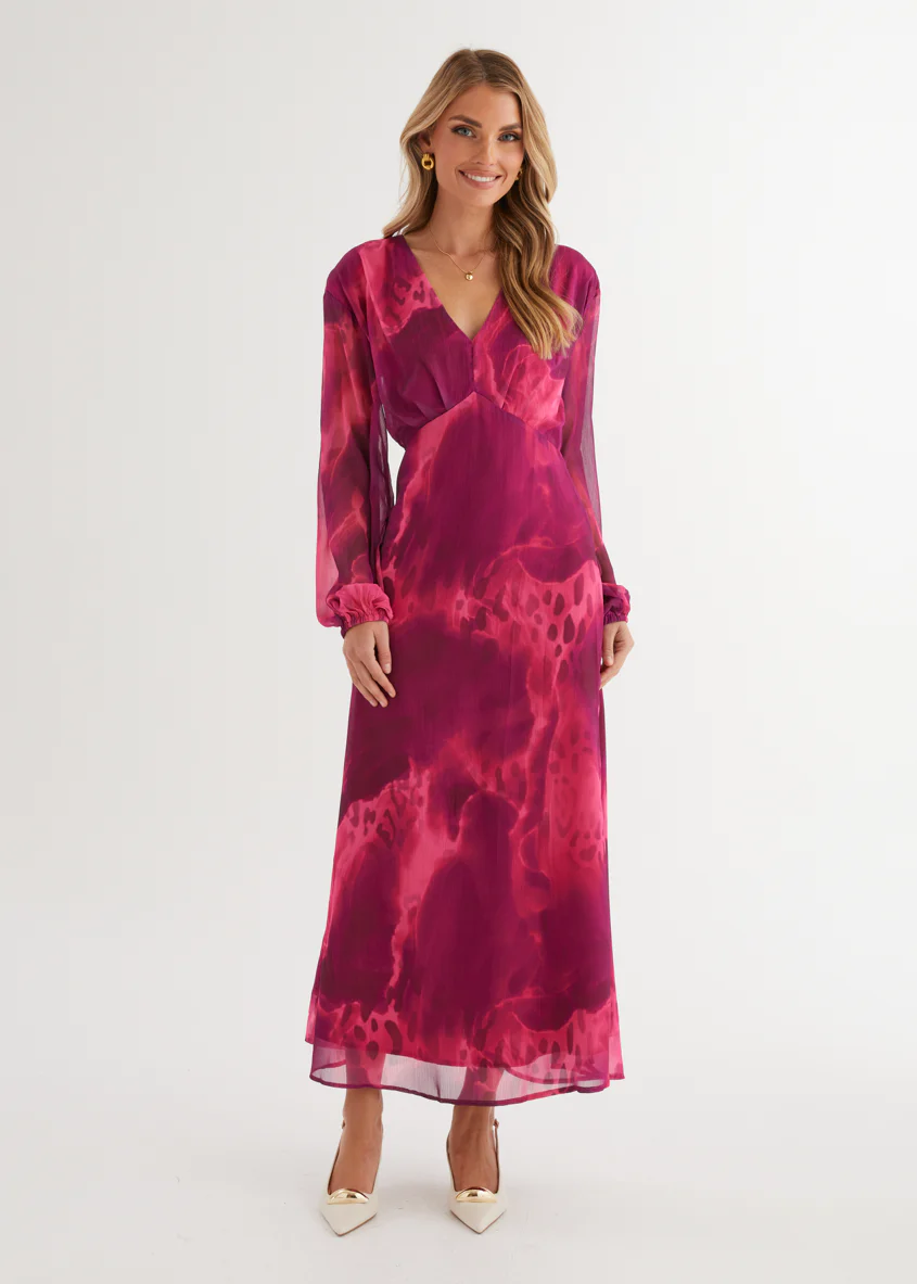 Primavera Maxi Dress - Pink Splash - Image 5