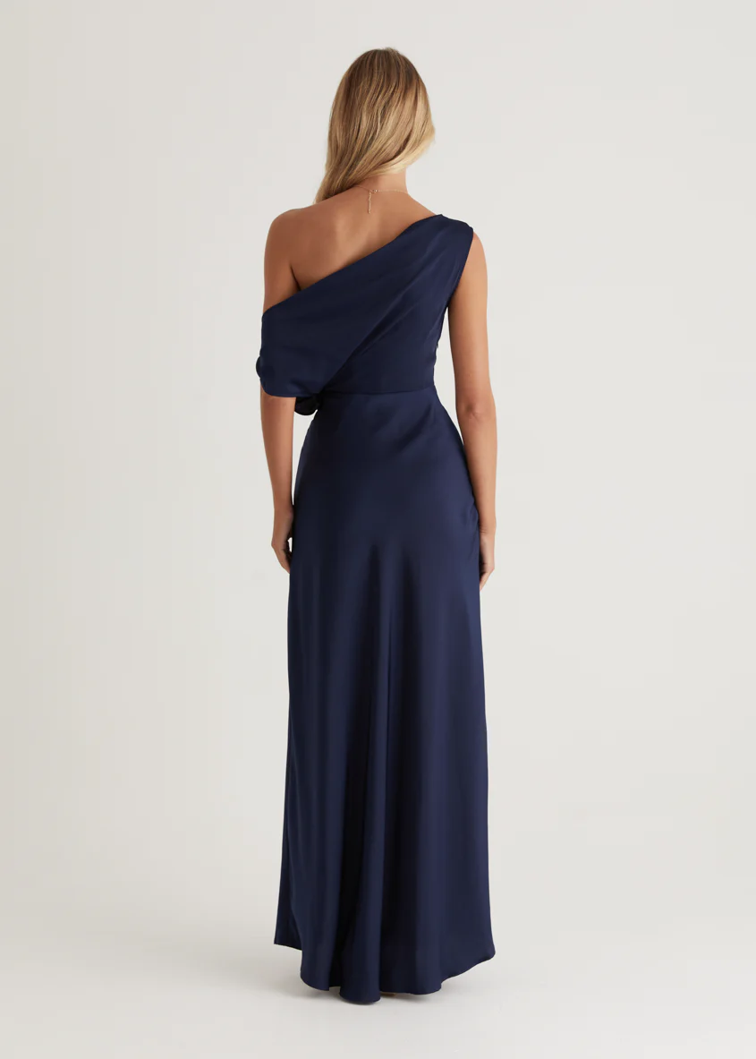 Rae Off Shoulder Maxi Dress - Navy - Image 9