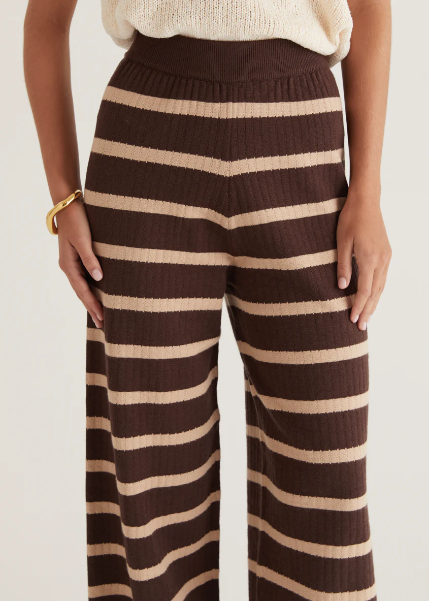 Rayla Knit Pants - Choc Stripe - Image 9