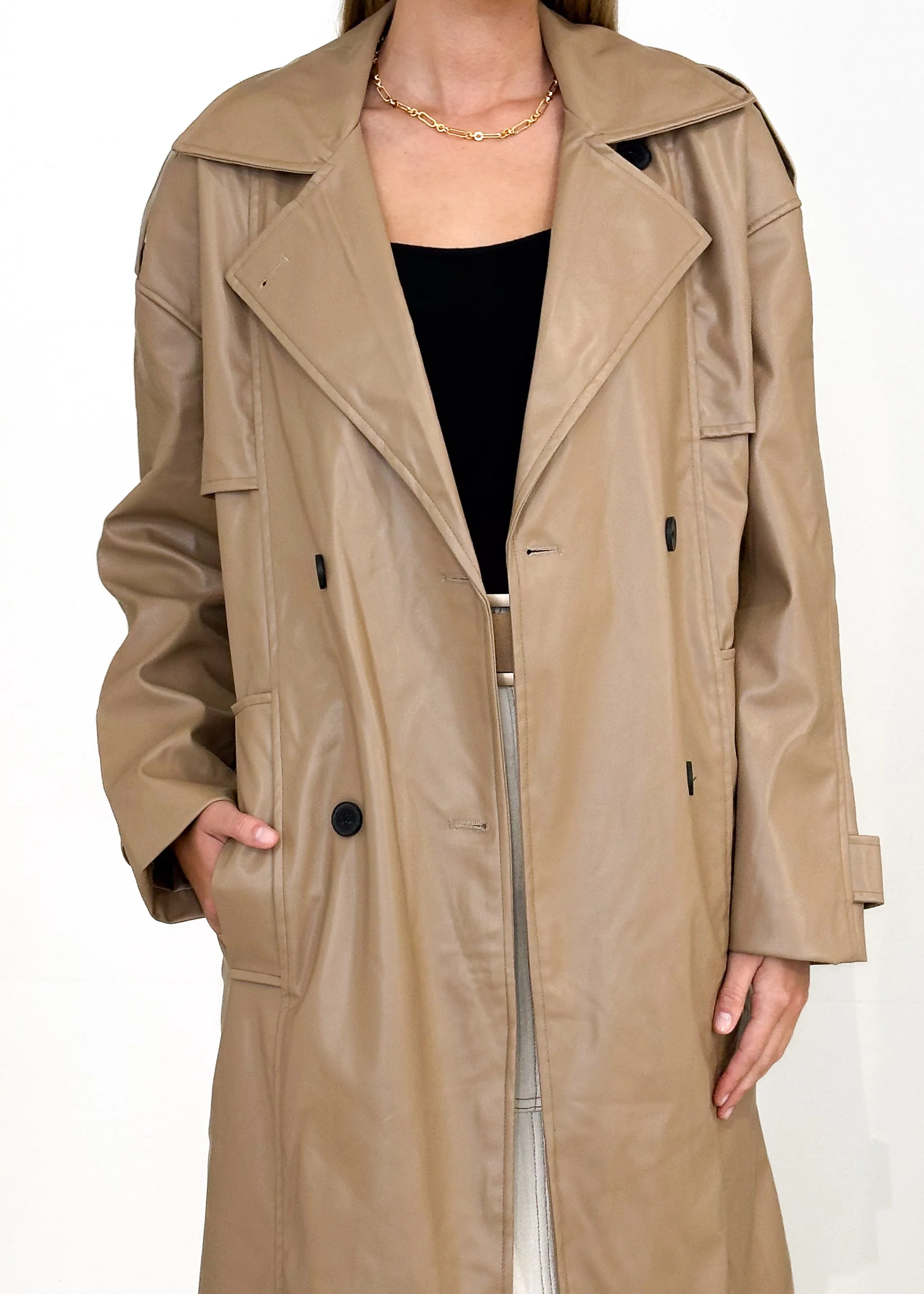 Reese Pu Trench - Camel - Image 10