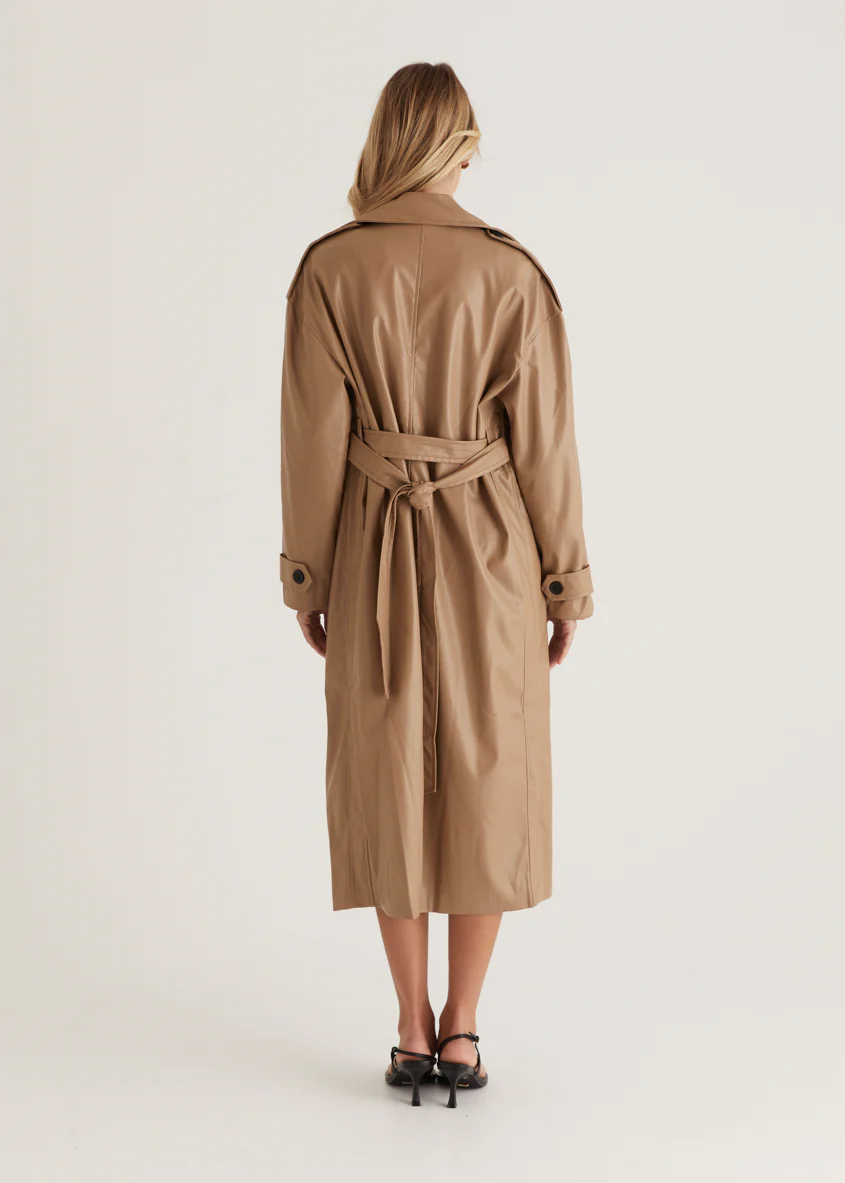 Reese Pu Trench - Camel - Image 6