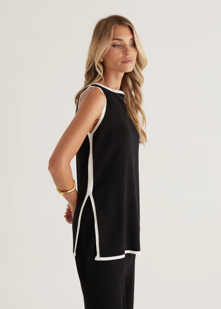 Regal Knit Top - Black - Image 3