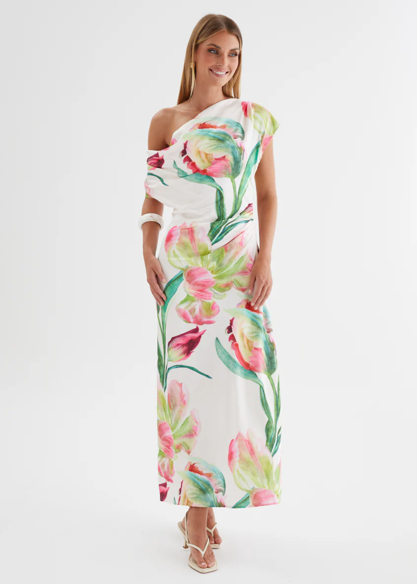 Remi Floral Midi Dress - Pink Orchid - Image 7