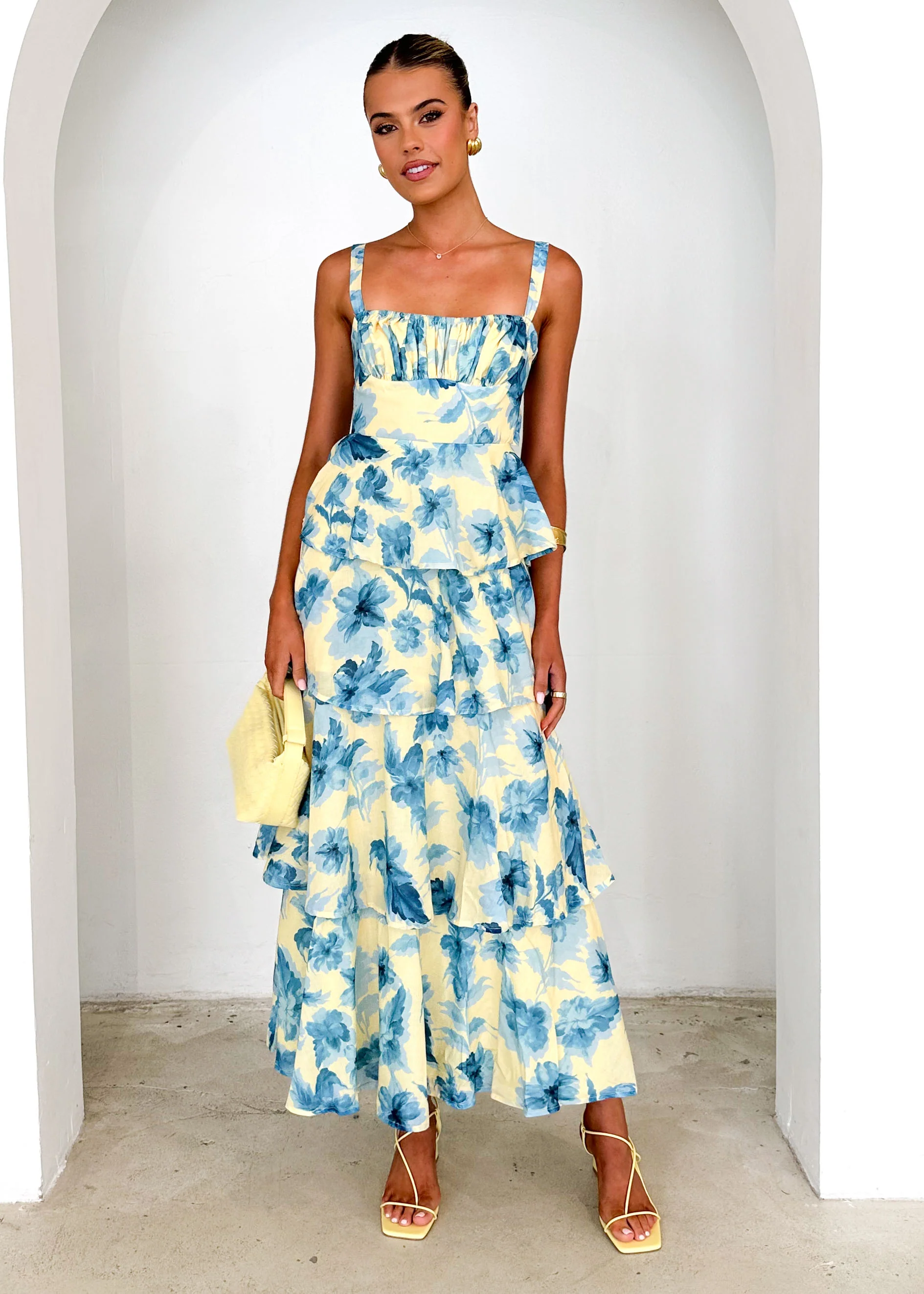 Renee Maxi Dress - Lemon Flowers - Image 5