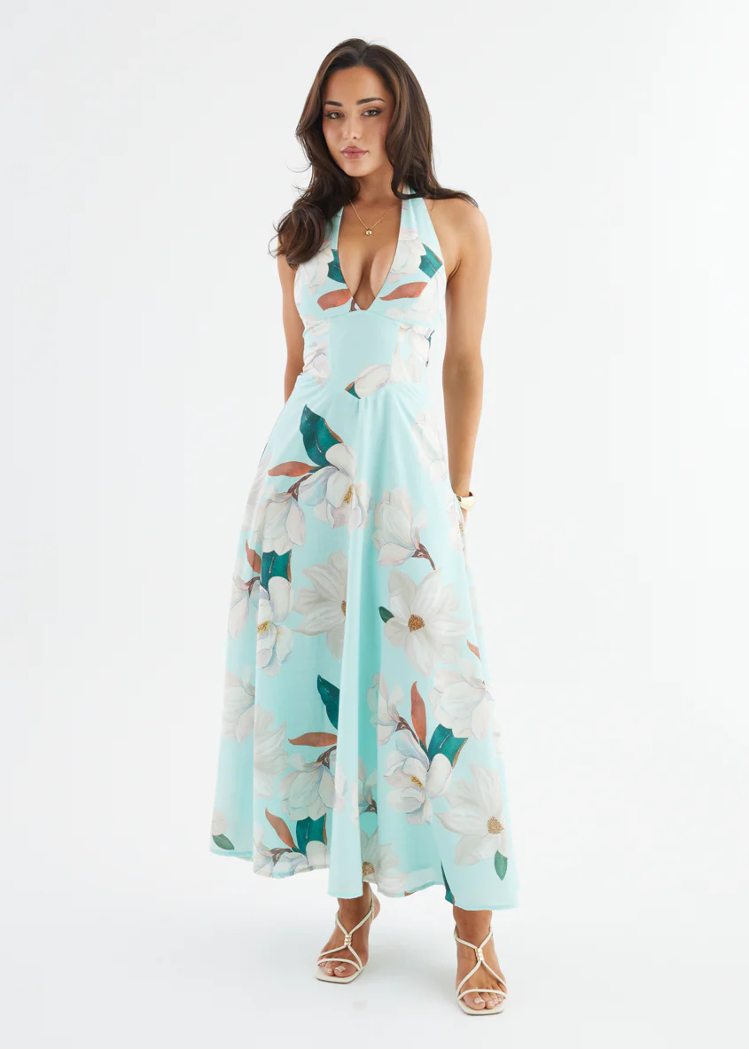 Ricky Halter Maxi Dress - Mint Floral - Image 8