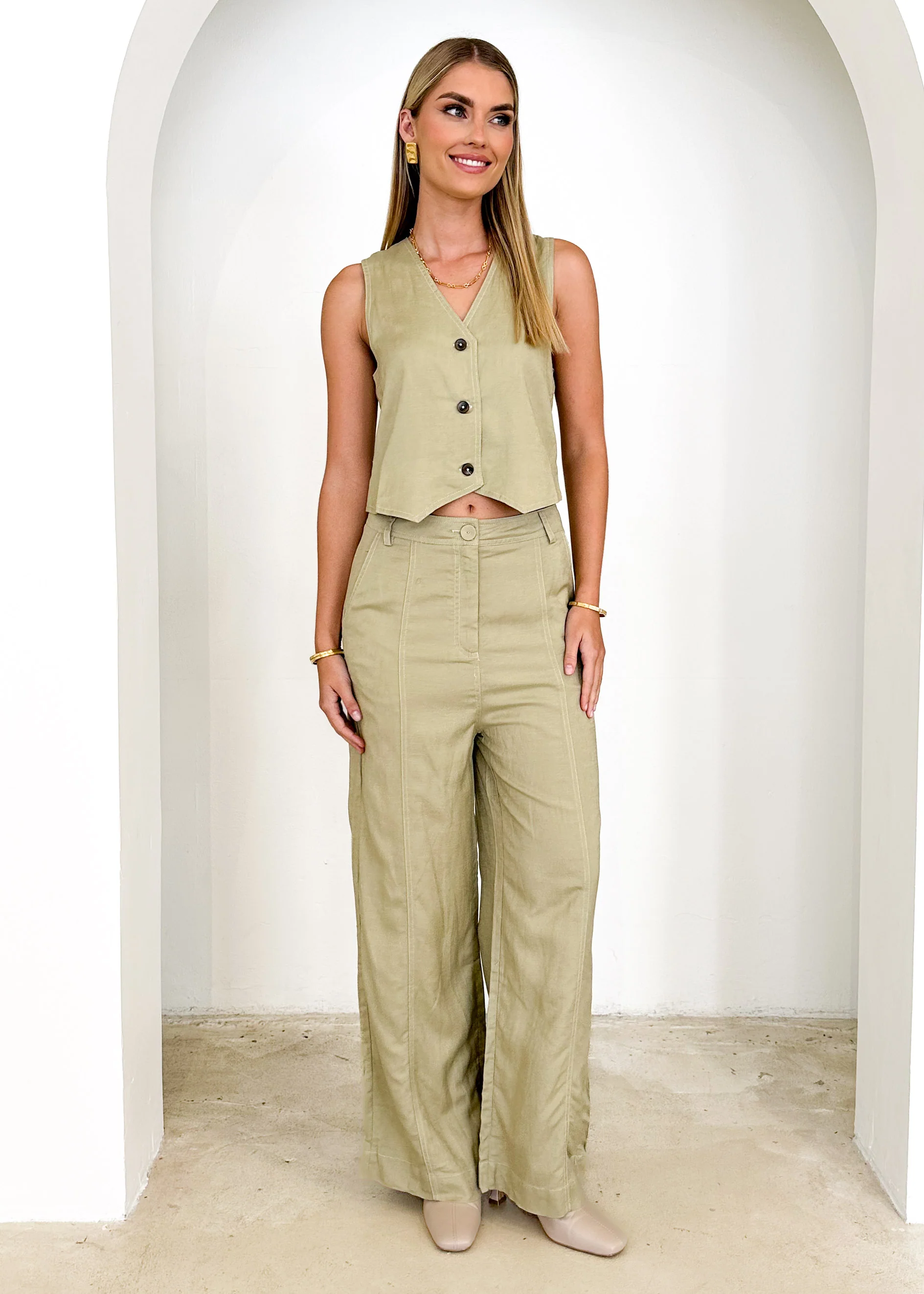 Riella Pants - Olive - Image 3