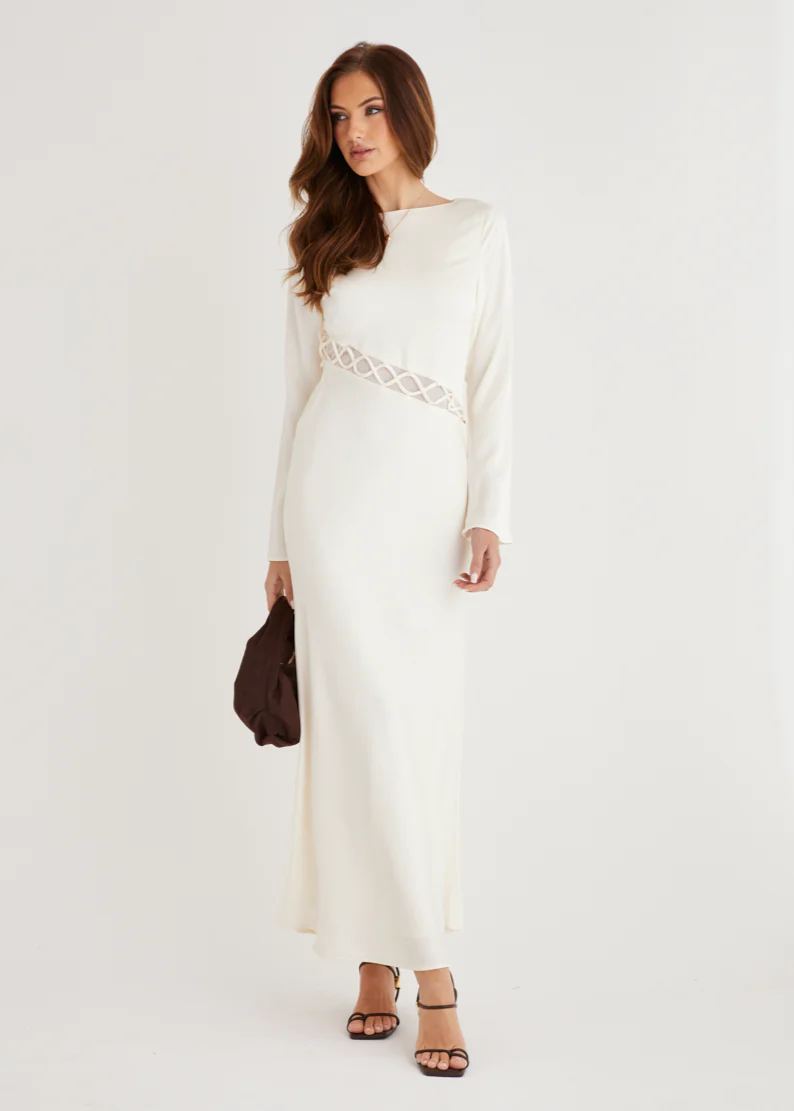 Roby Maxi Dress - Cream - Image 5