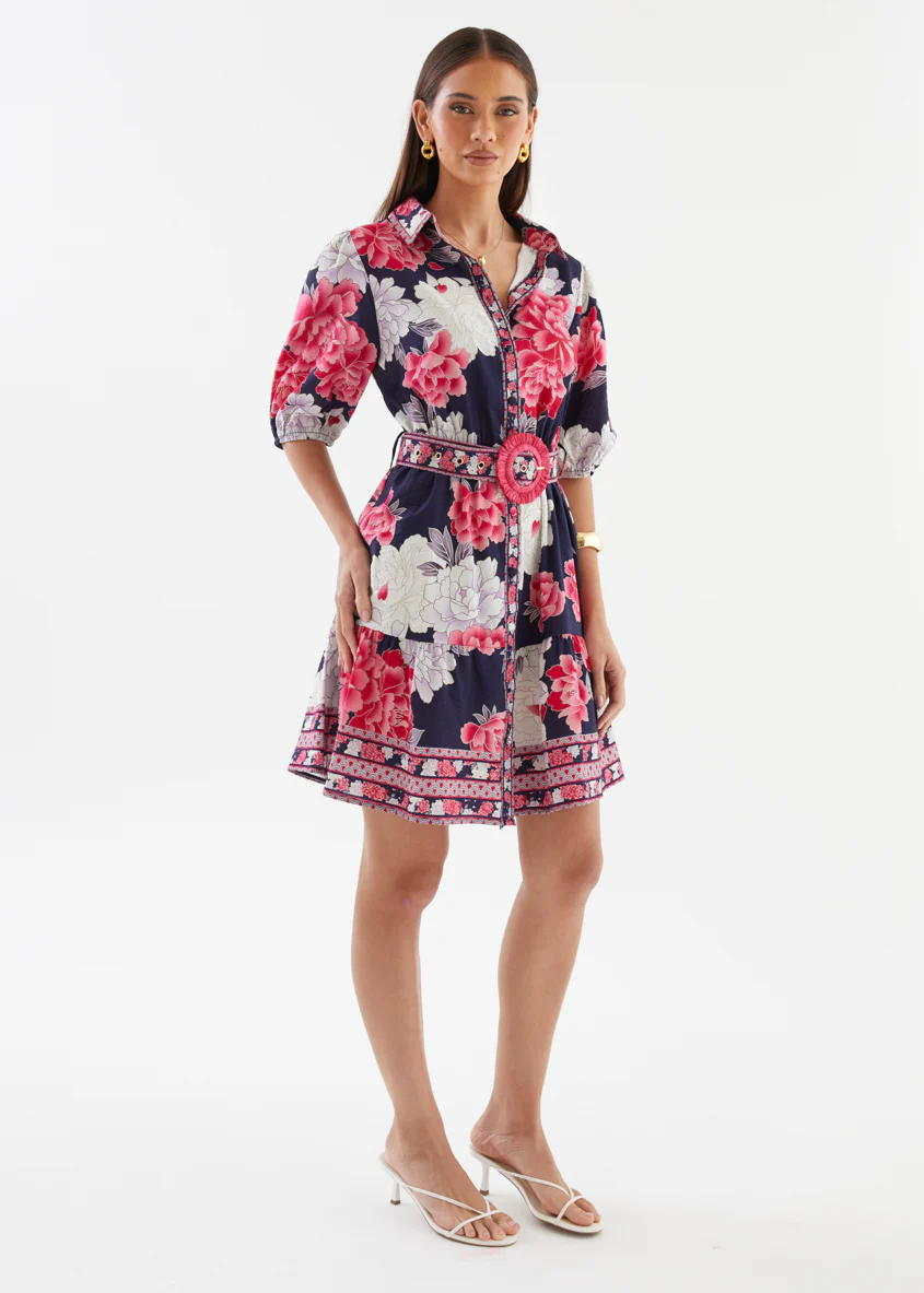 Roena Dress - Crimson Peony - Image 4