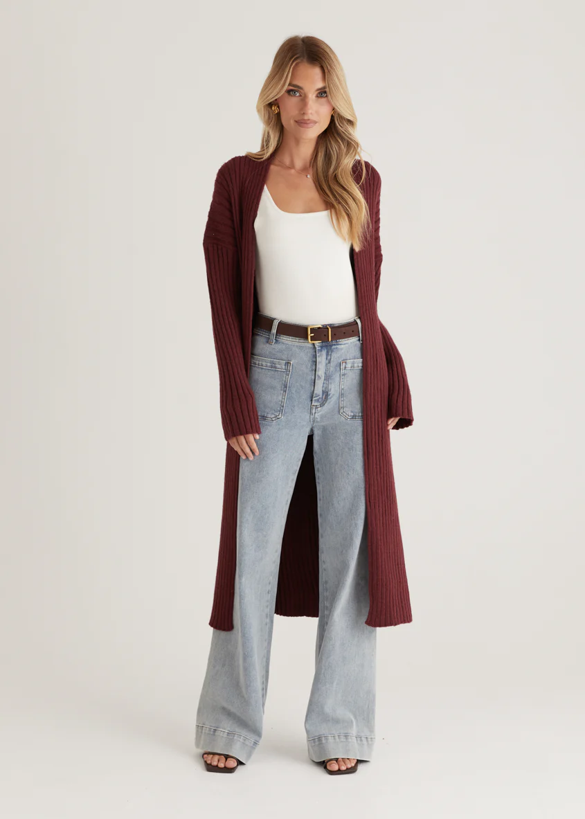 Ronan Cardigan - Burgundy - Image 8