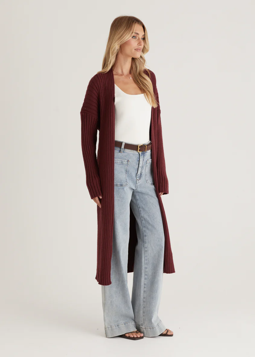 Ronan Cardigan - Burgundy - Image 9