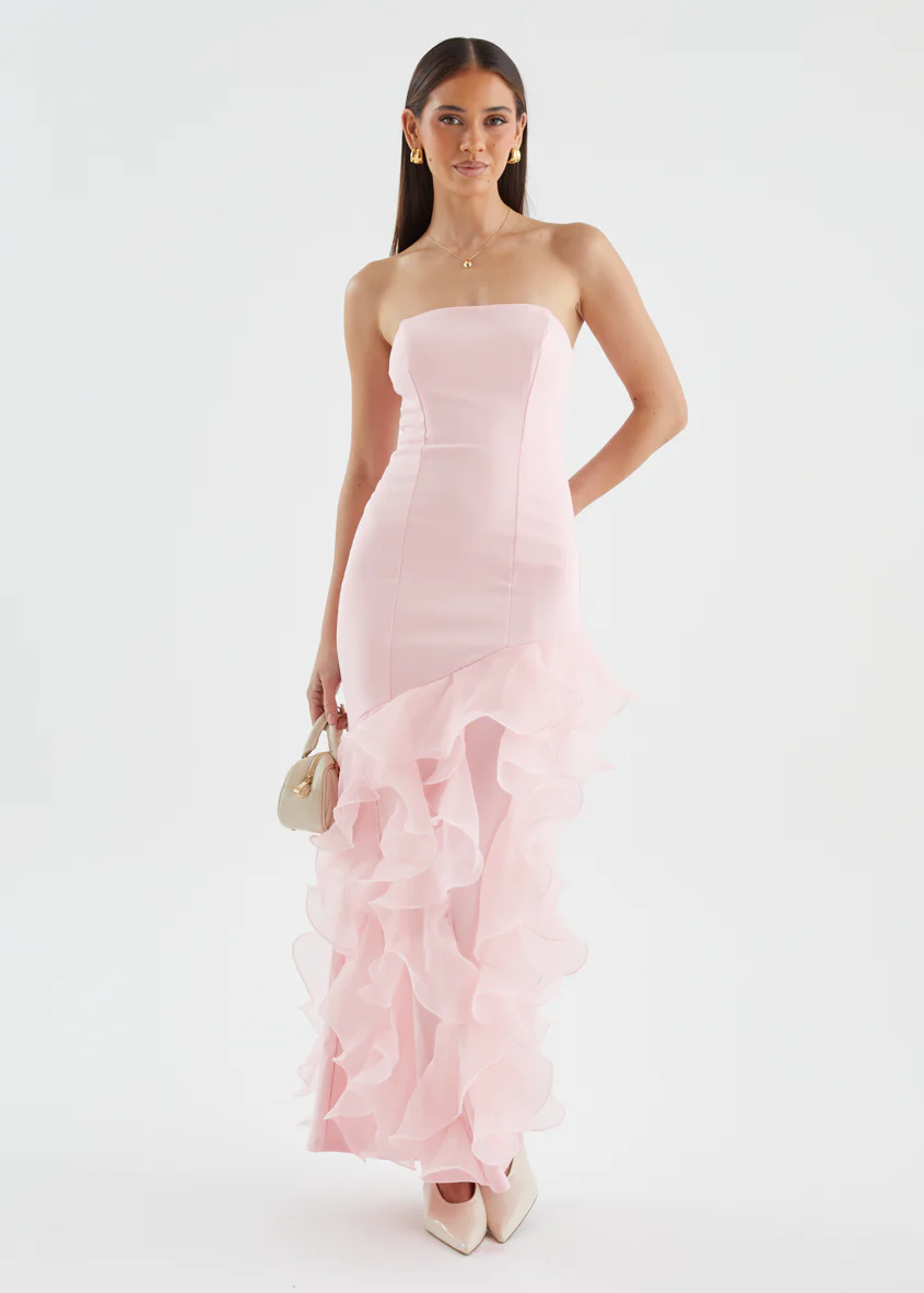 Rosabelle Strapless Maxi Dress - Blush - Image 3