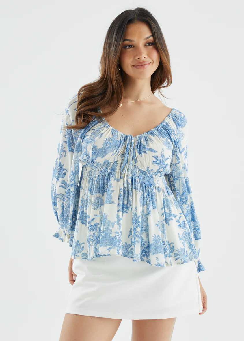 Roylene Blouse - Blue Safari - Image 3