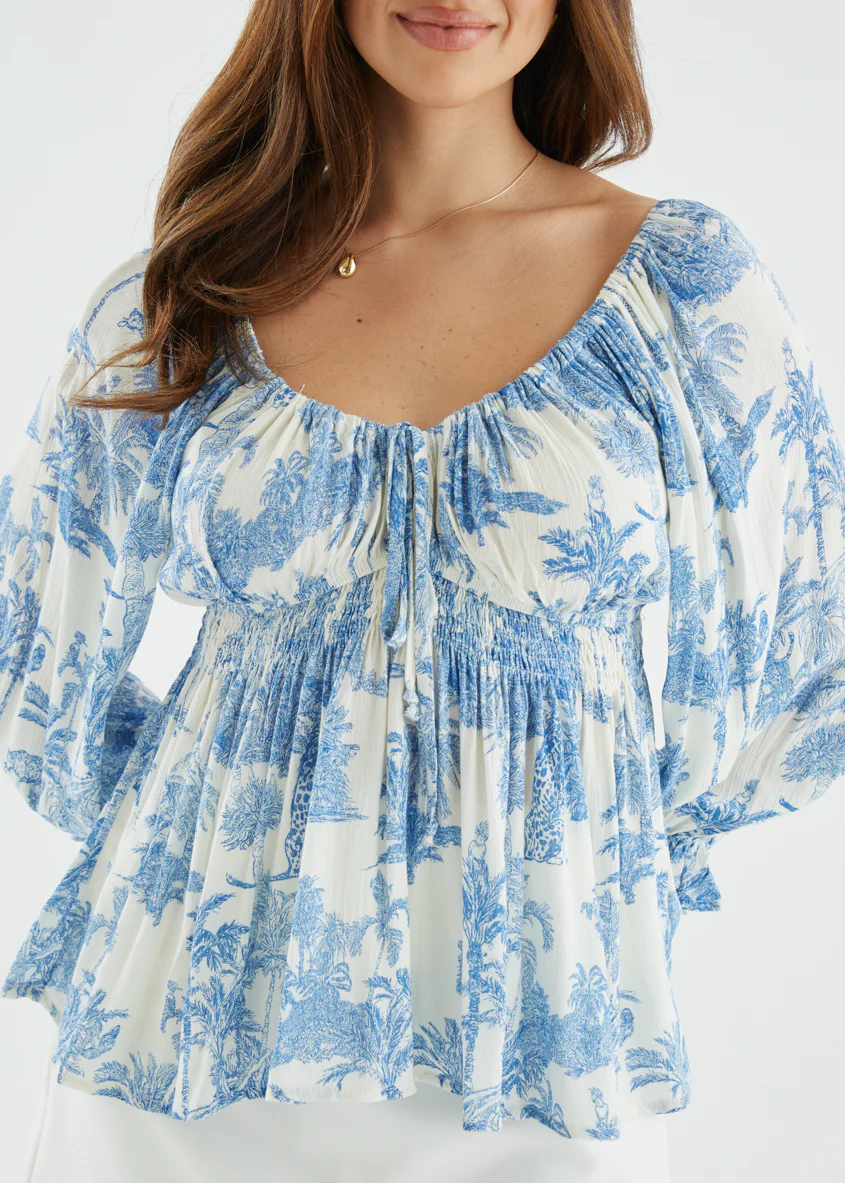 Roylene Blouse - Blue Safari - Image 9