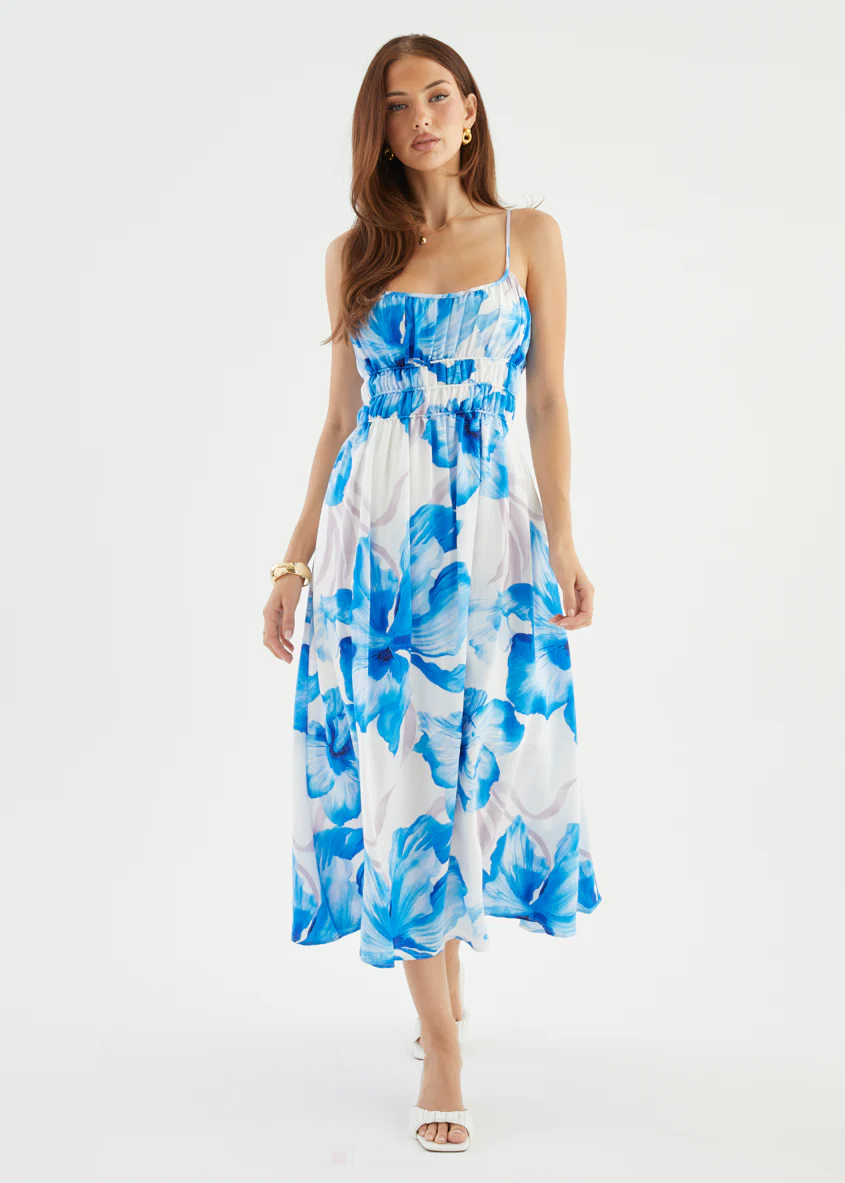 Rylie Maxi Dress - Blue Flowers - Image 12