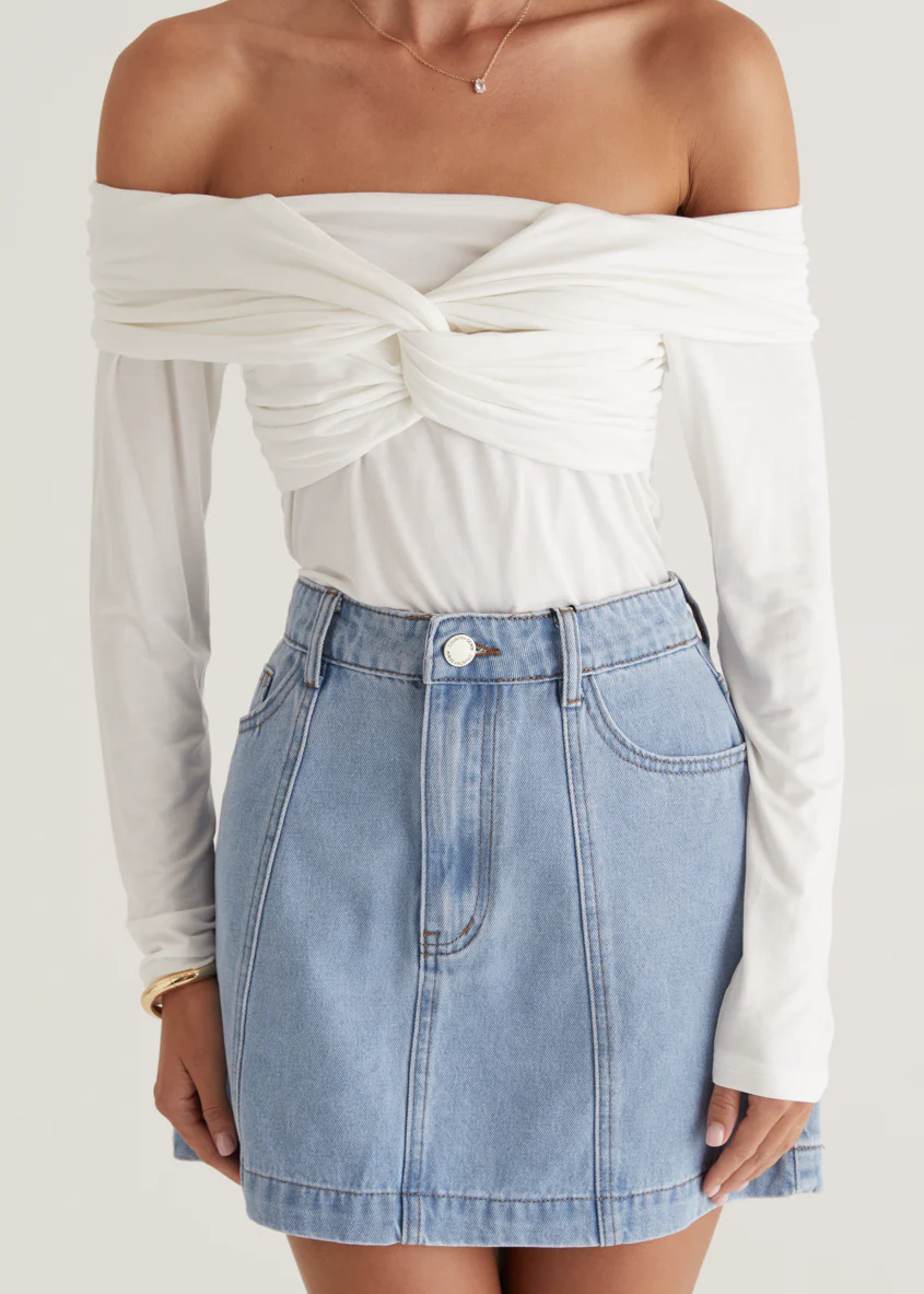 Sabine Denim Skirt - Light Blue - Image 16