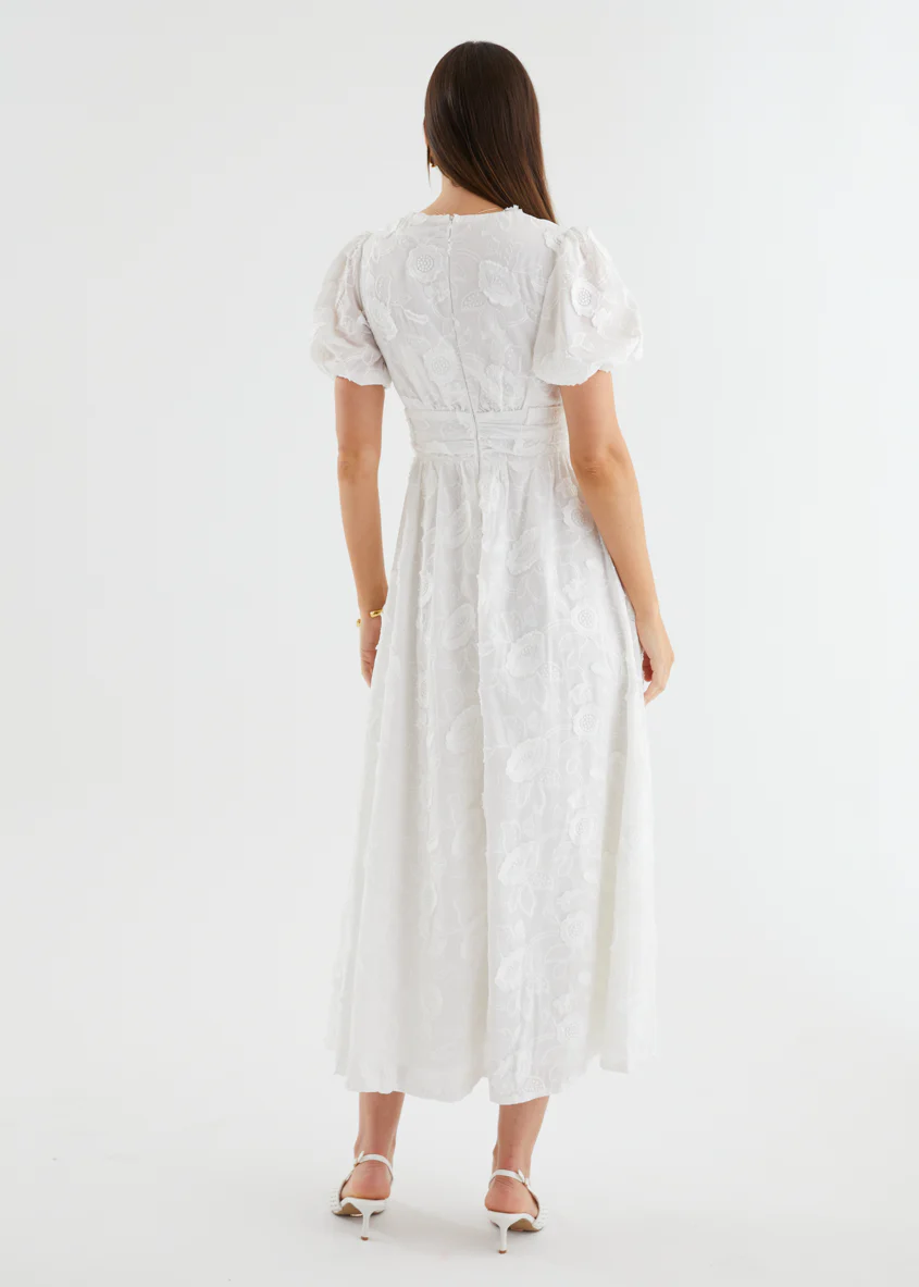 Saisto Midi Dress - White - Image 7