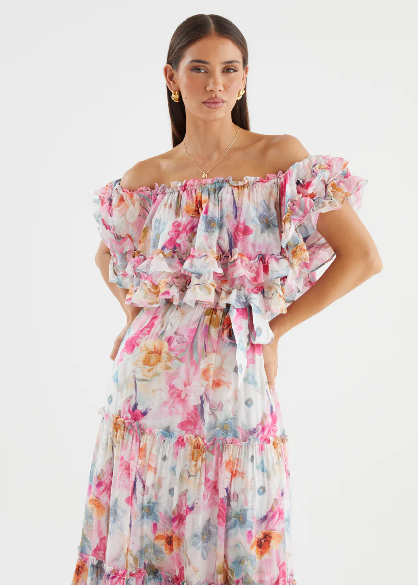 Samara Maxi Dress - Pink Blooms - Image 2
