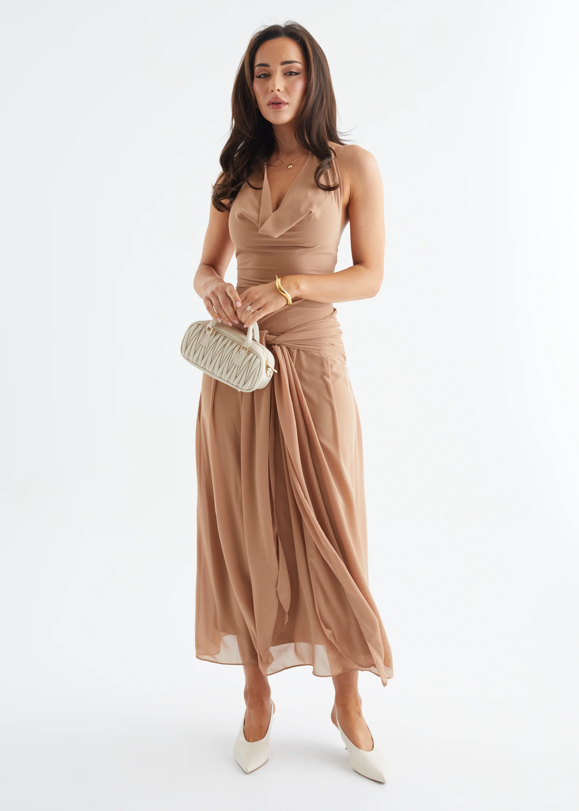Samaria Maxi Dress - Latte - Image 4