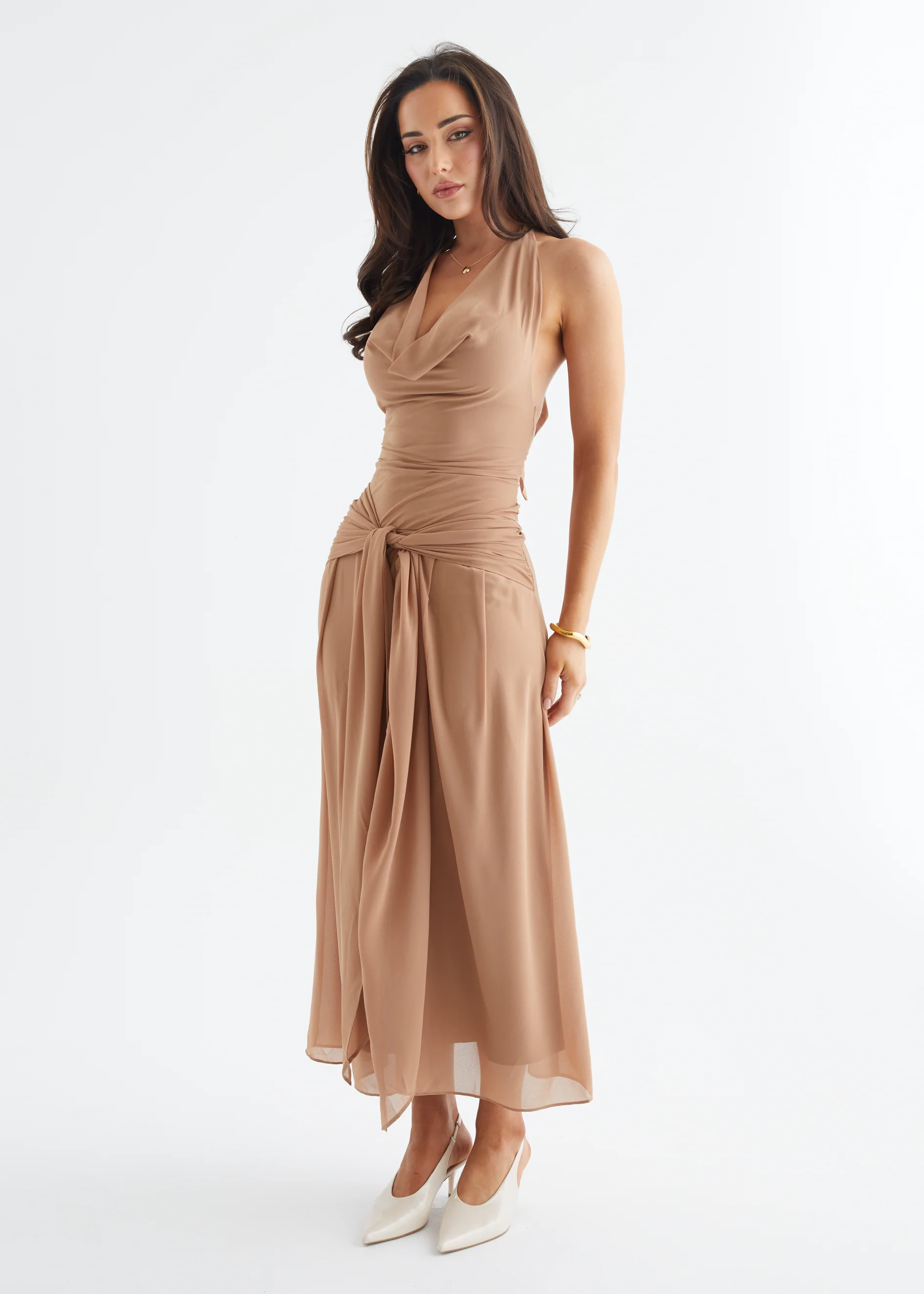 Samaria Maxi Dress - Latte - Image 6