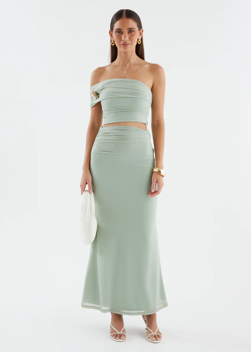 Santanna Mesh Crop - Sage - Image 6