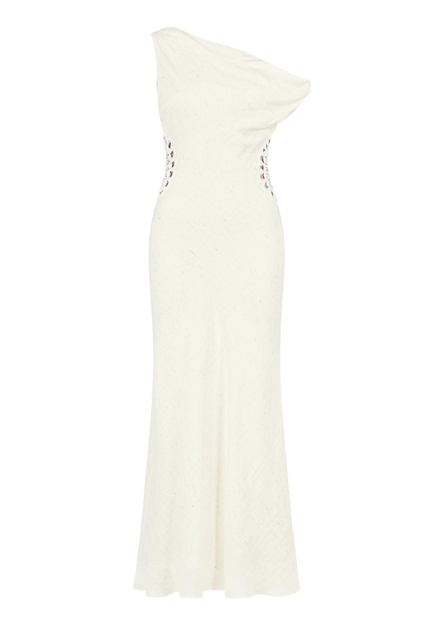 Sarai One Shoulder Maxi Dress - Cream - Image 9