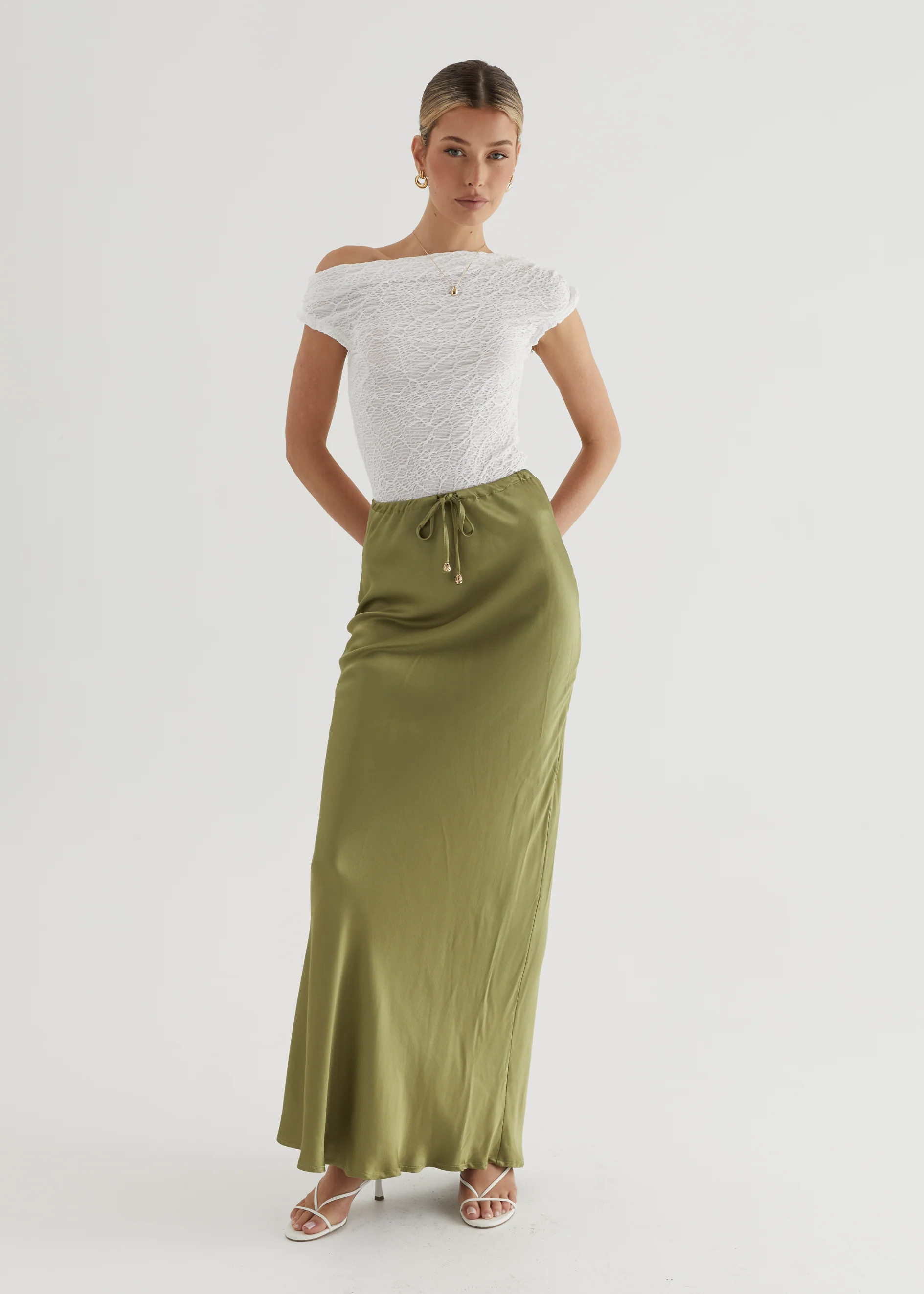 Sasha Maxi Skirt - Olive - Image 8