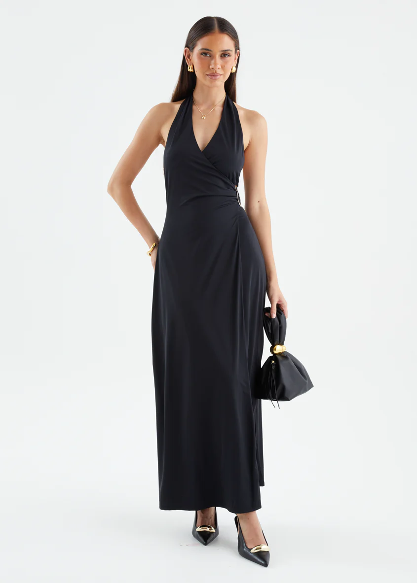 Saskie Halter Maxi Dress - Black - Image 2