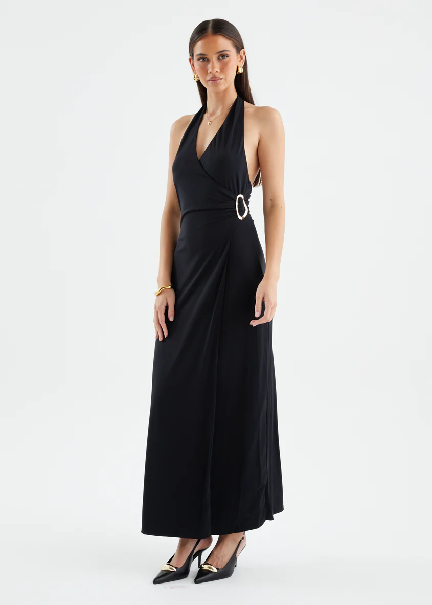 Saskie Halter Maxi Dress - Black - Image 6