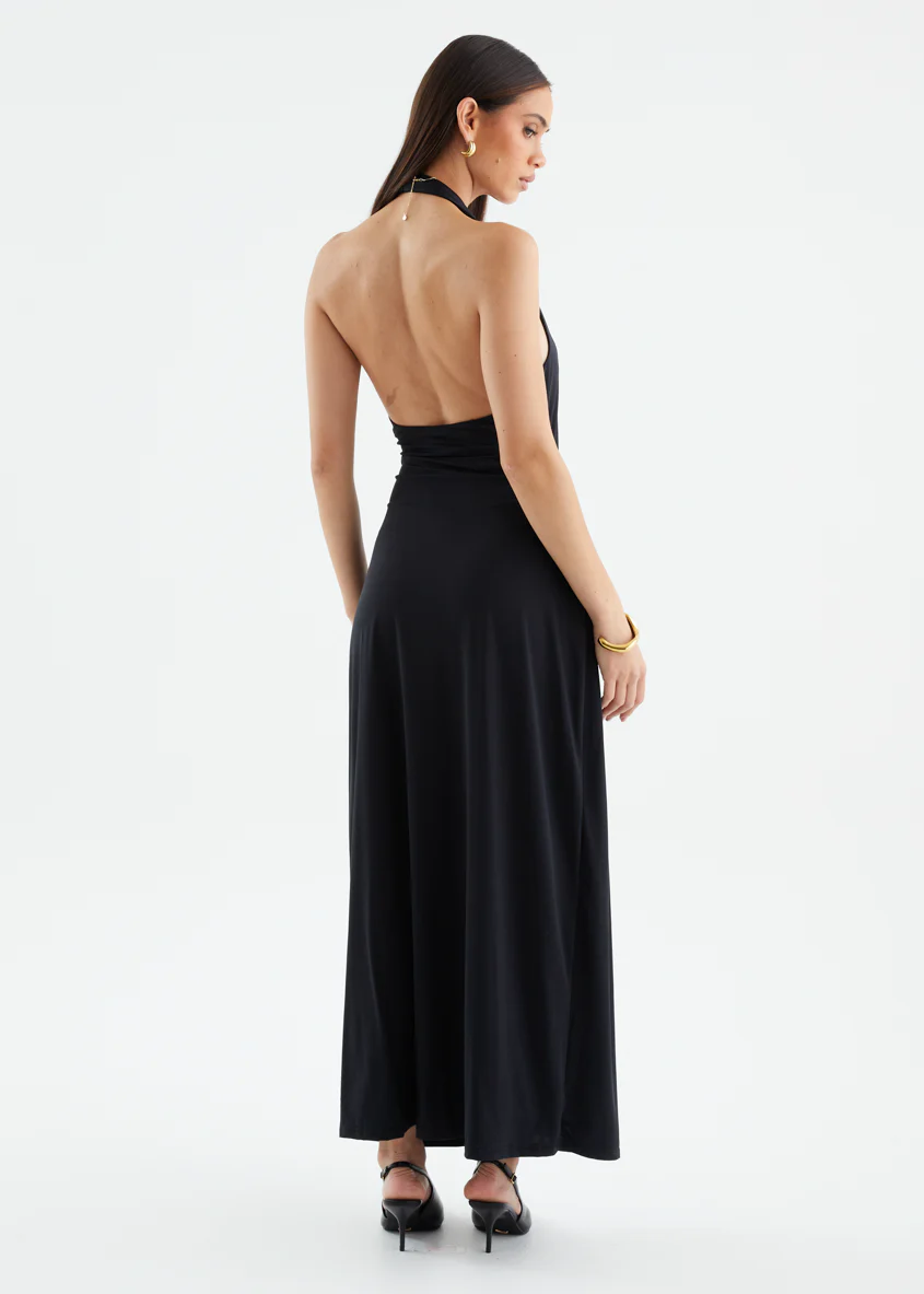 Saskie Halter Maxi Dress - Black - Image 7