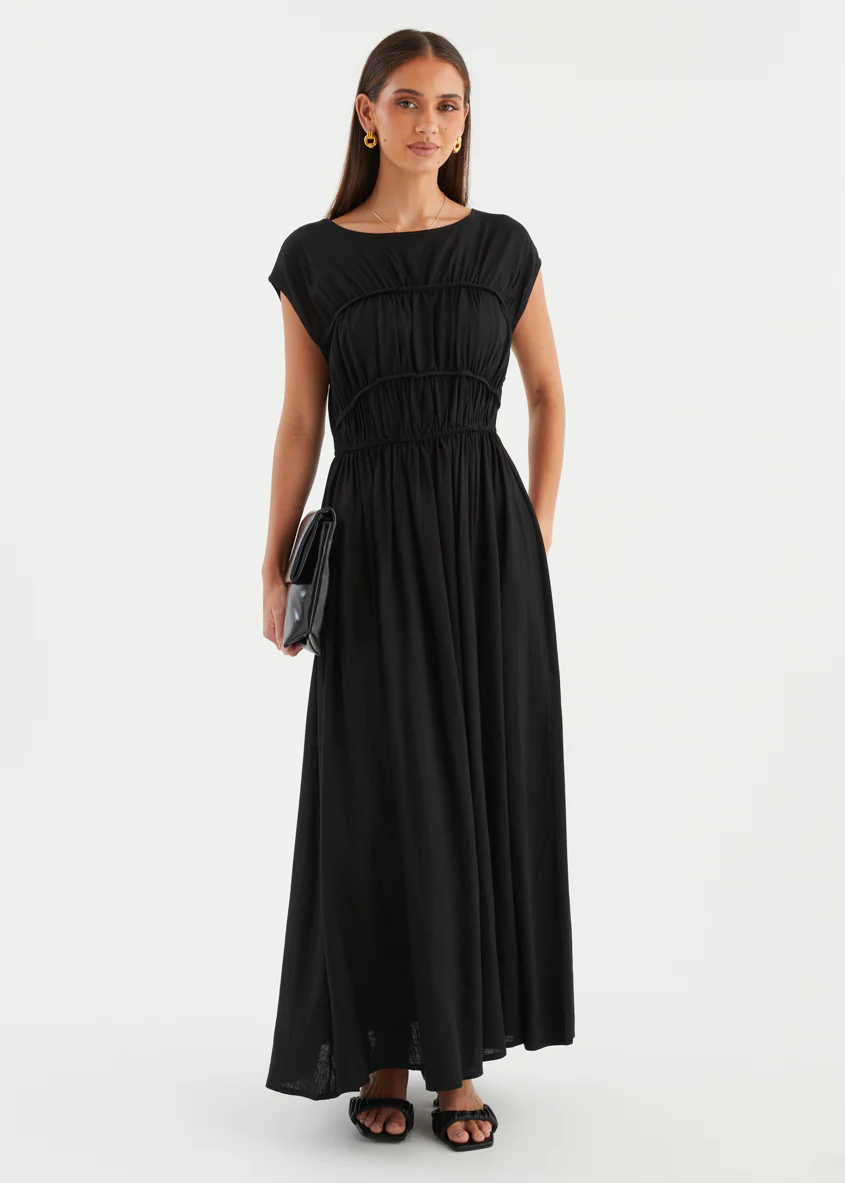 Shreya Midi Dress - Black - Image 6