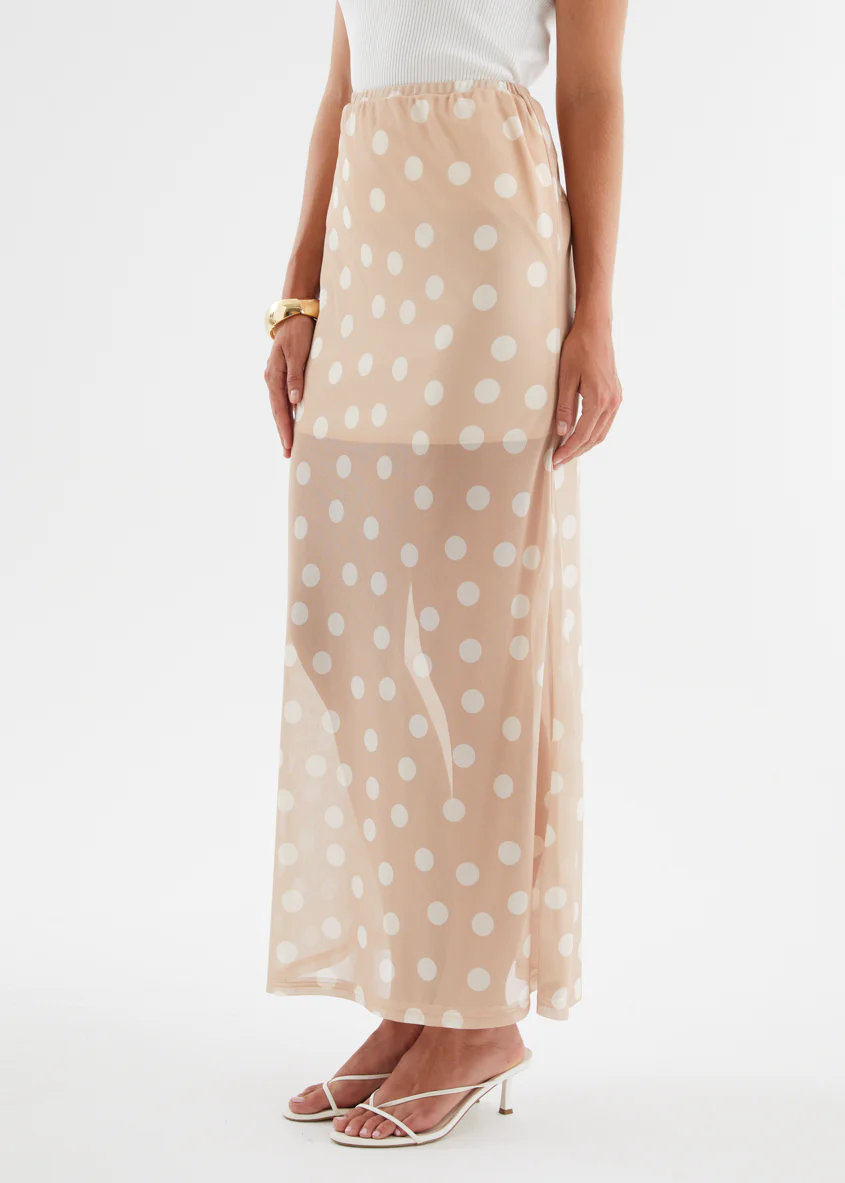 Solace Maxi Skirt - Latte Spot - Image 8