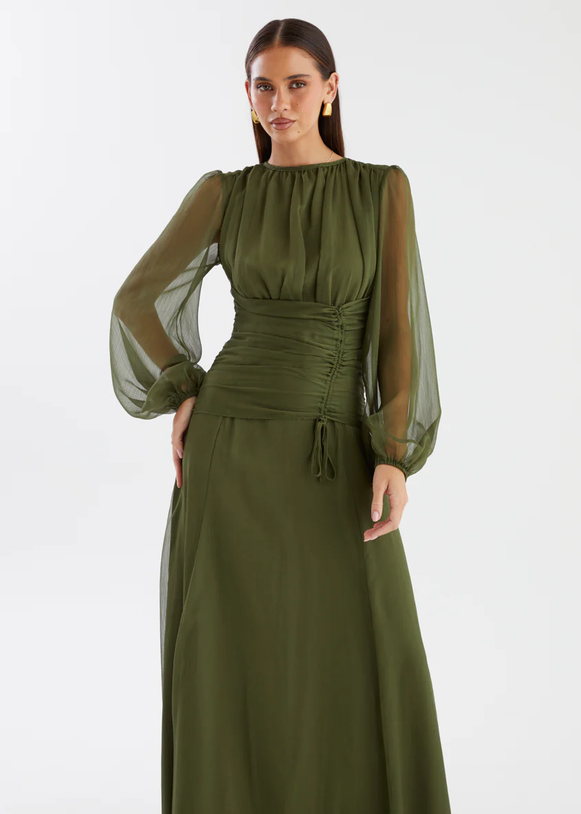 Starstruck Maxi Dress - Olive - Image 3