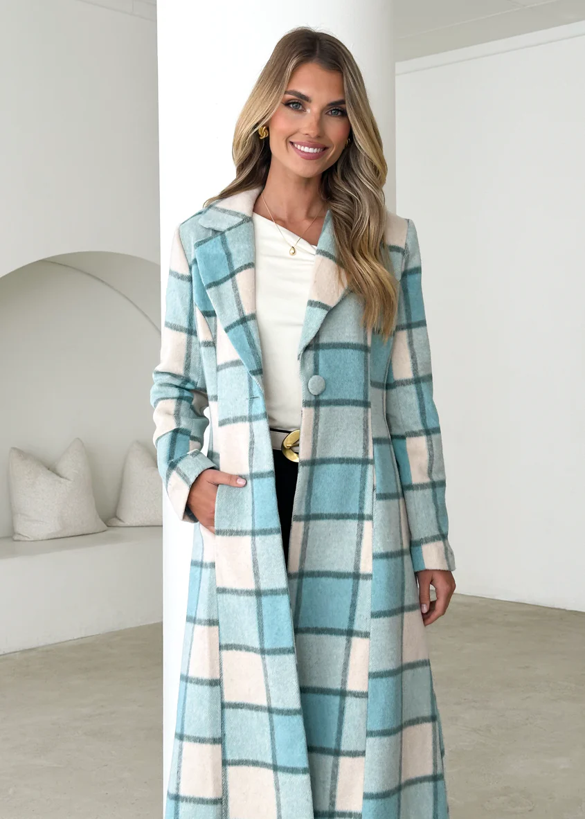 Steffy Coat - Blue Check - Image 10