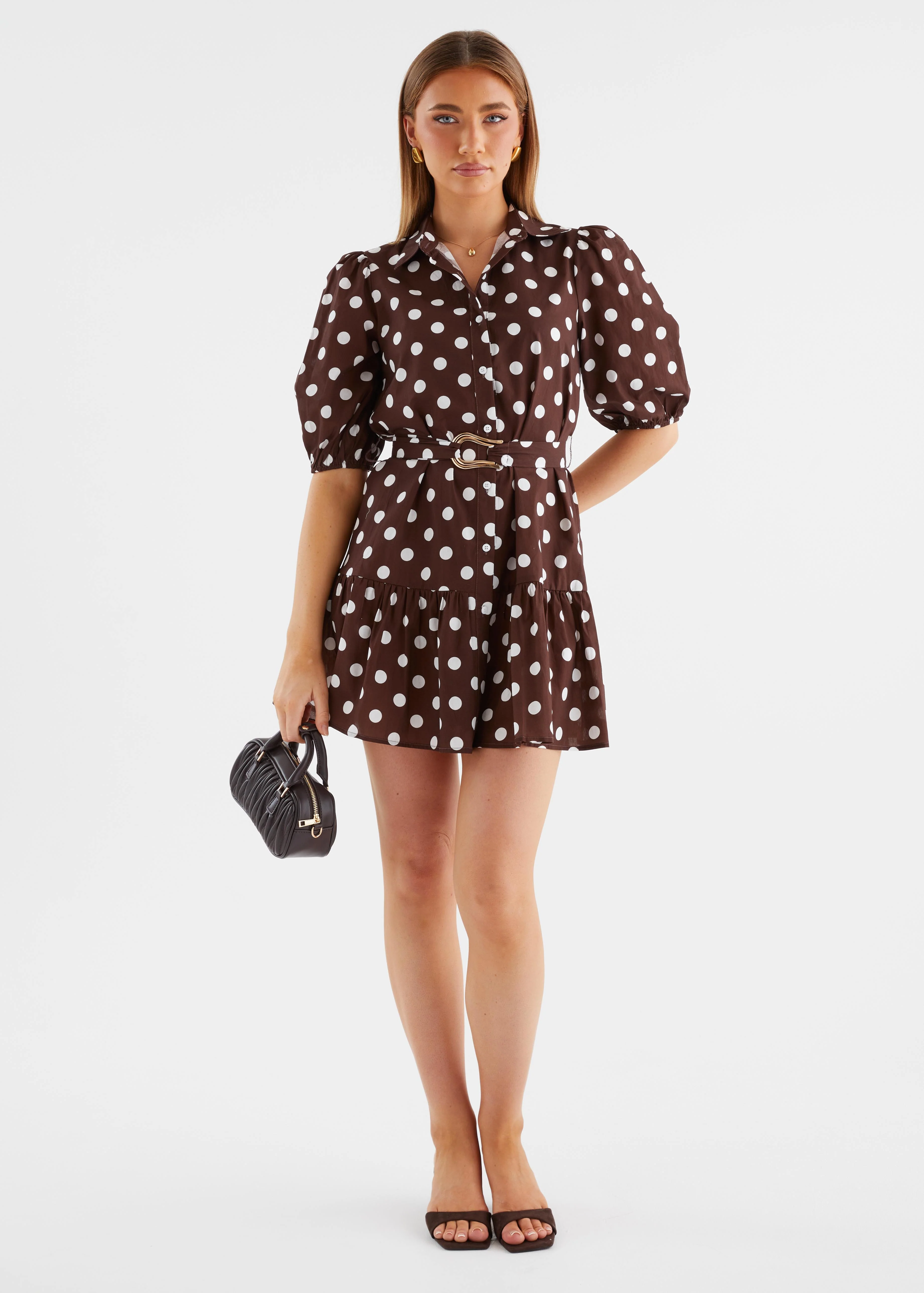 Stephenia Dress - Chocolate Polka - Image 5