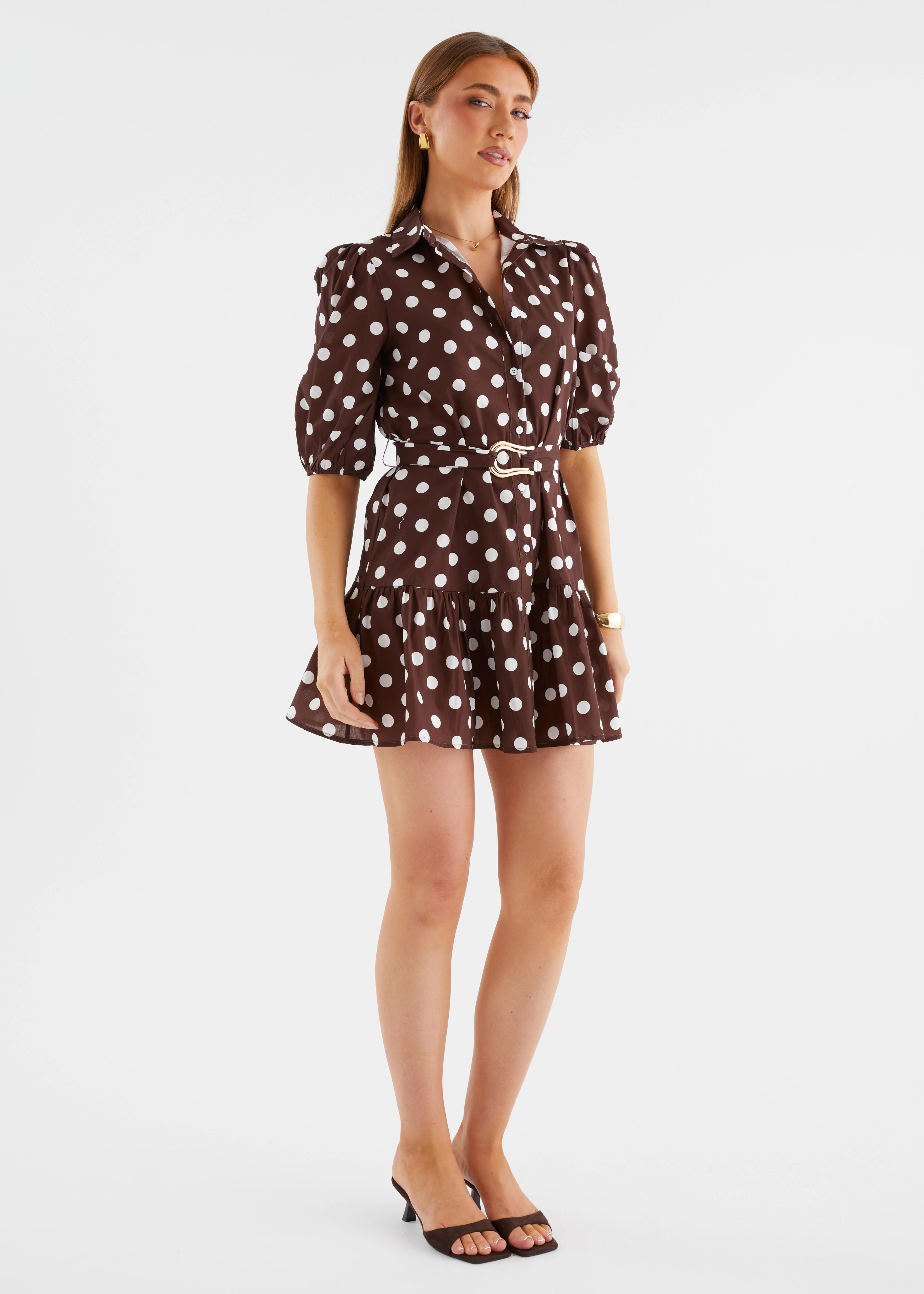 Stephenia Dress - Chocolate Polka - Image 6