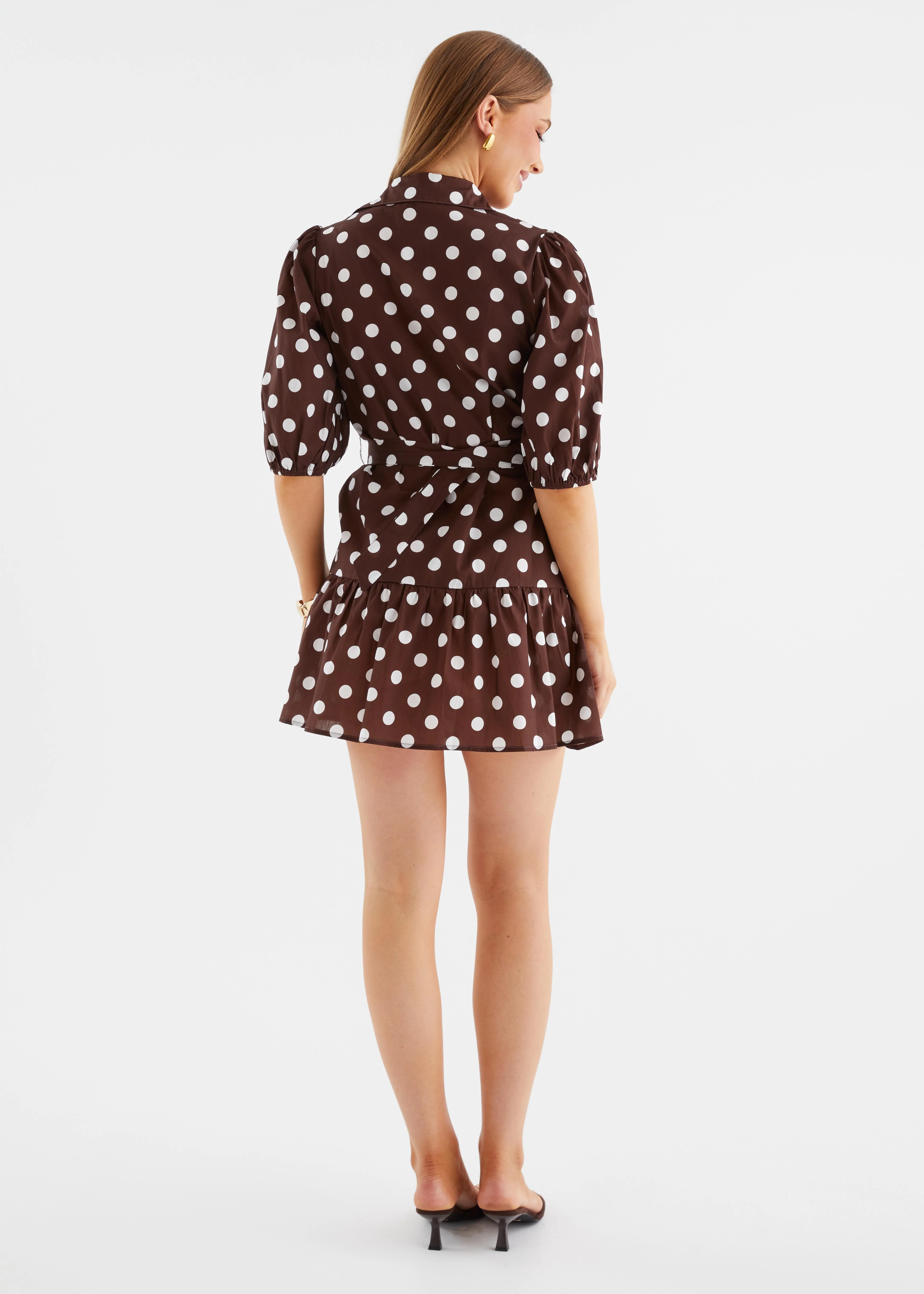 Stephenia Dress - Chocolate Polka - Image 7