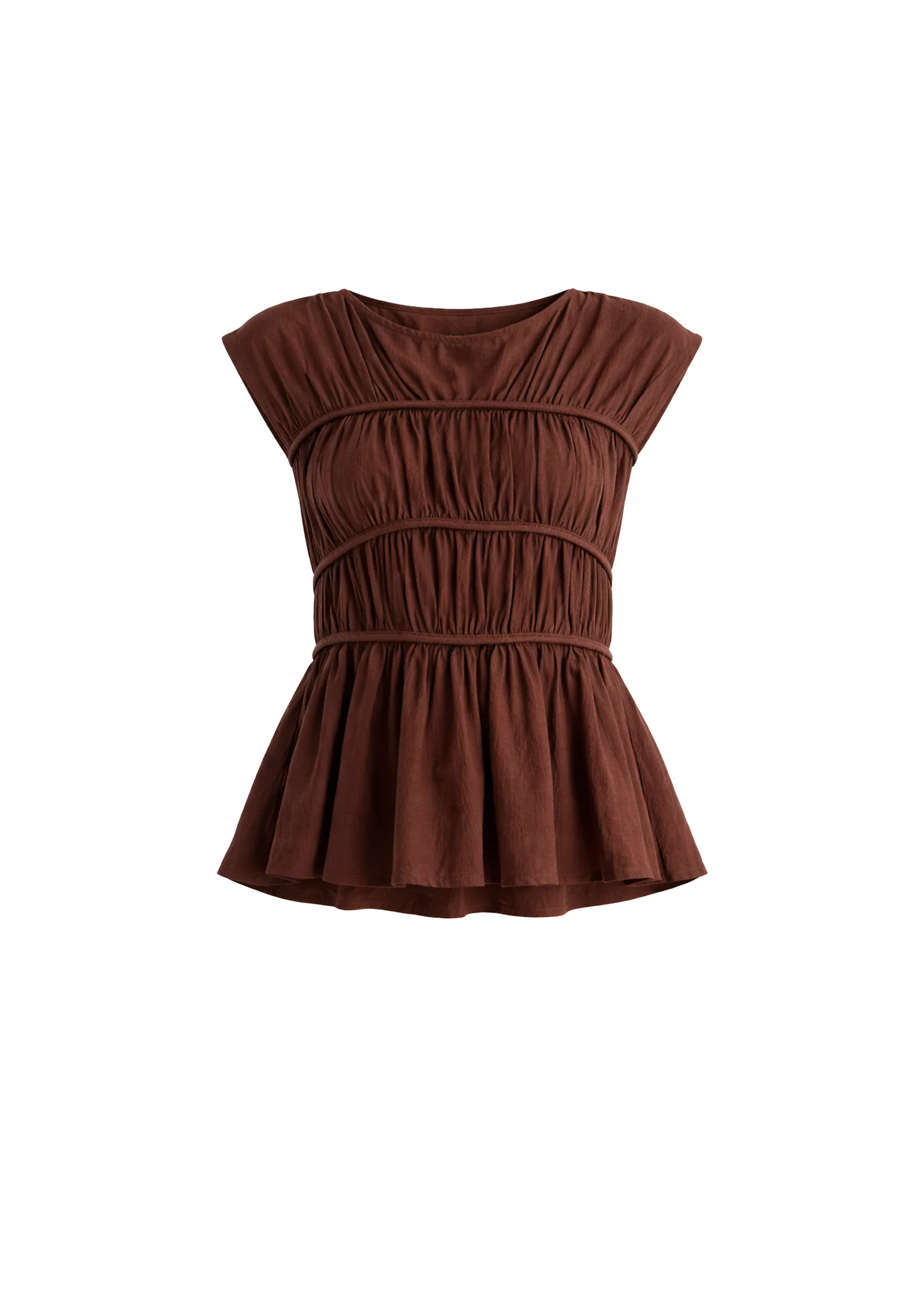 Sunstone Pleated Top - Chocolate - Image 3