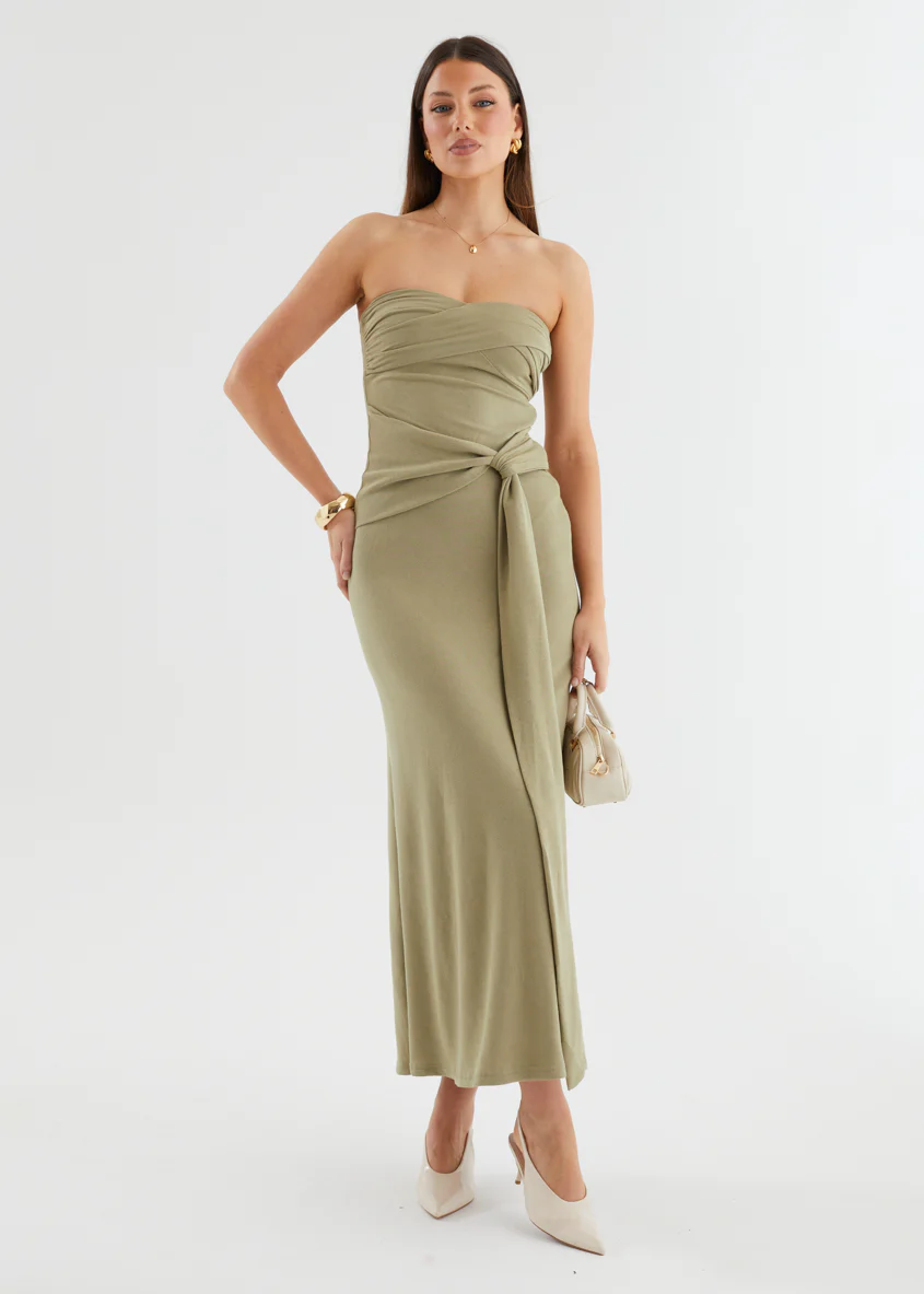 Suzi Strapless Maxi Dress - Sage - Image 5