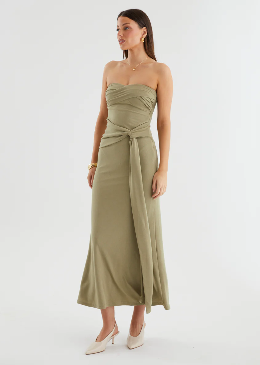 Suzi Strapless Maxi Dress - Sage - Image 6