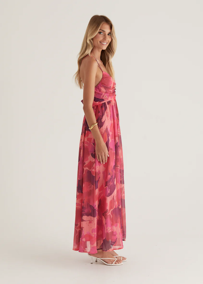 Tahitian Midi Dress - Magenta Rush - Image 14