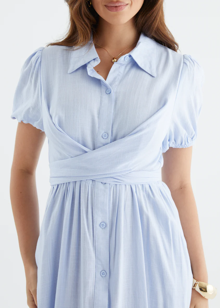 Taja Midi Dress - Blue - Image 7