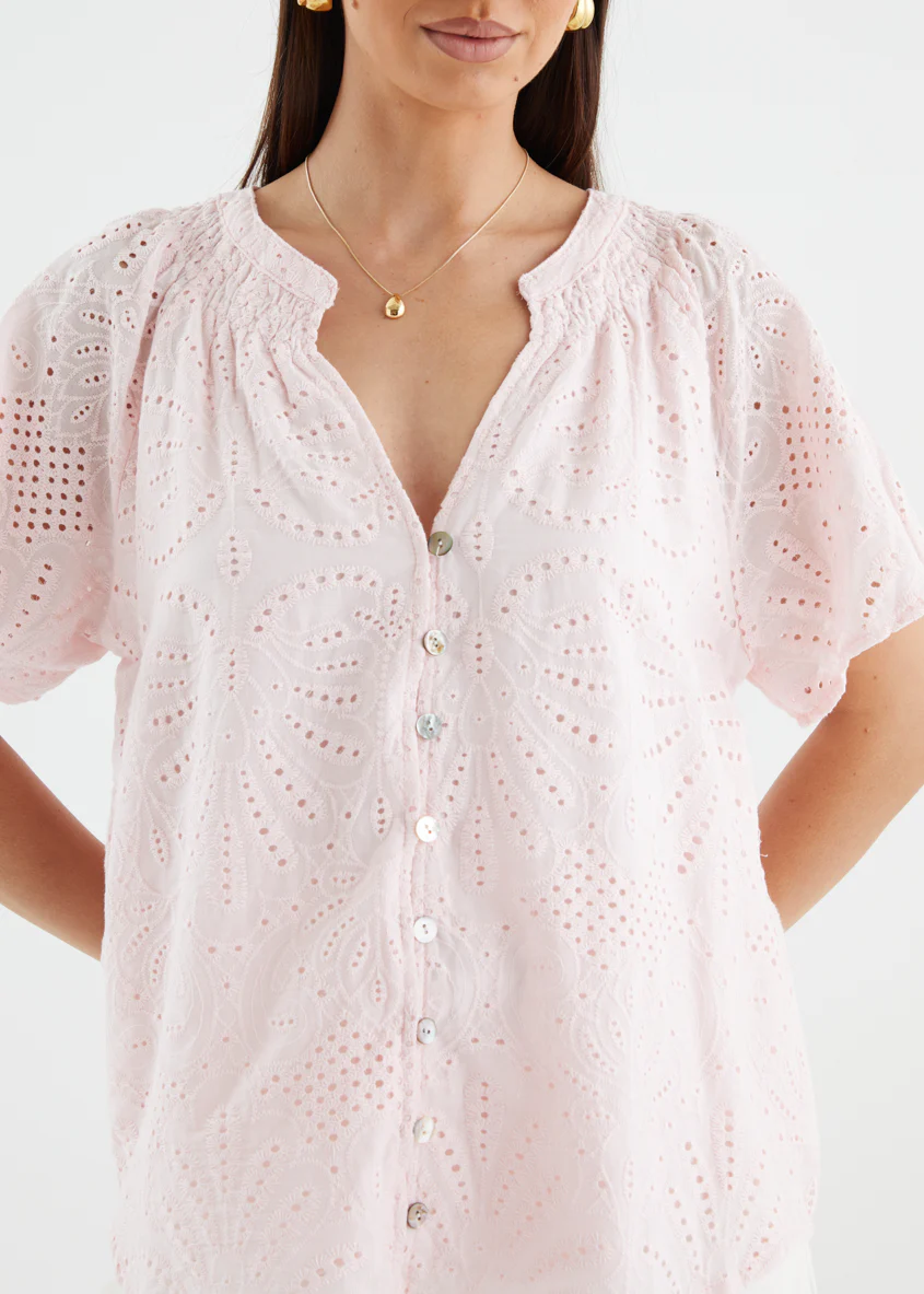 Tamika Top - Blush Anglaise - Image 8