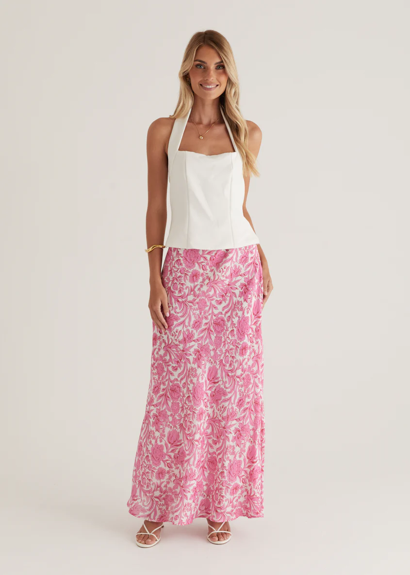 Tammy Maxi Skirt - Pink Floral - Image 5