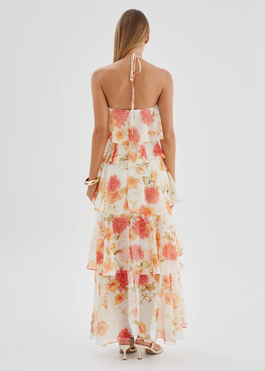 Telaena Halter Maxi Dress - Marigold Floral - Image 6