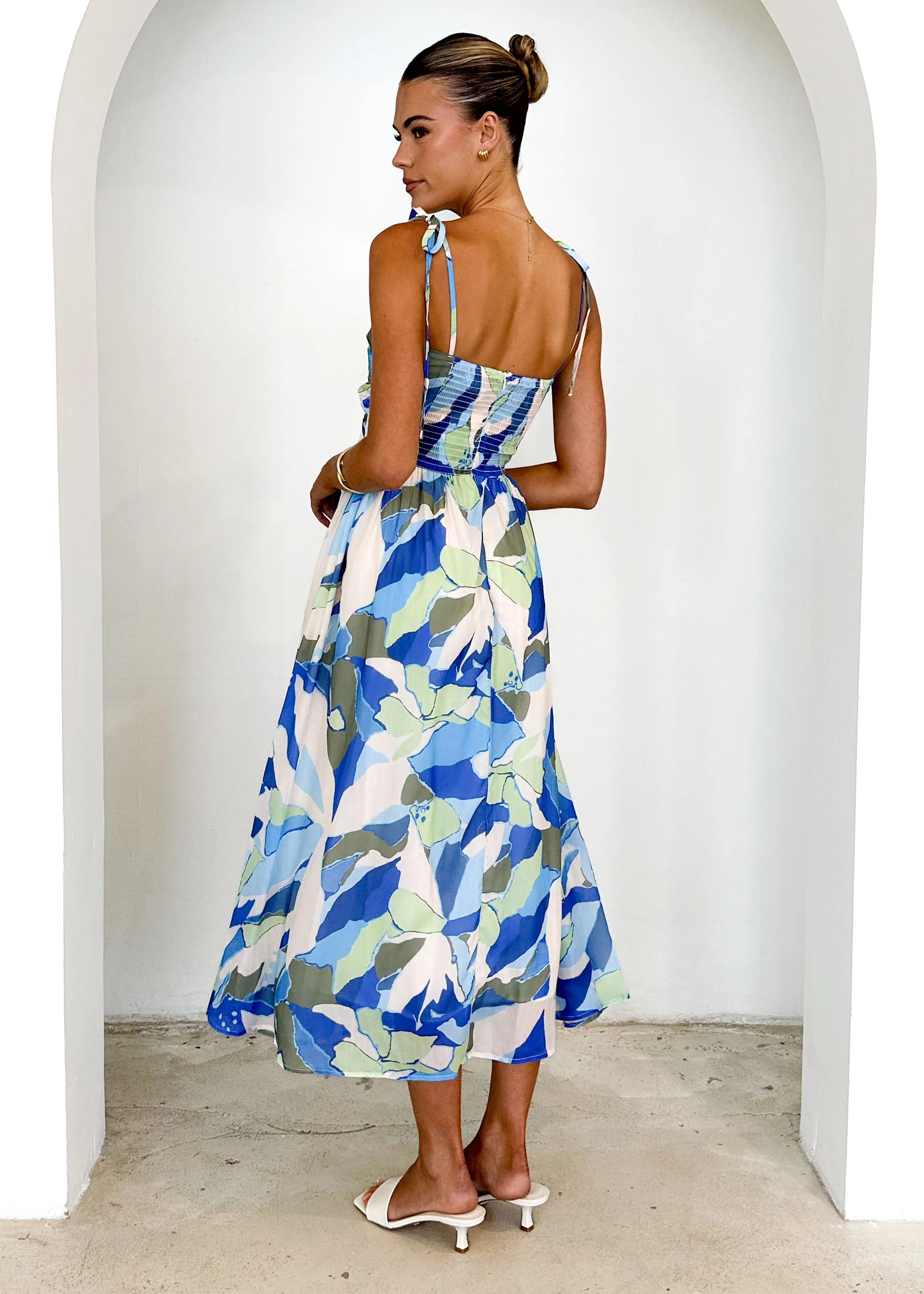 Tibi Maxi Dress - Blue Splash - Image 5