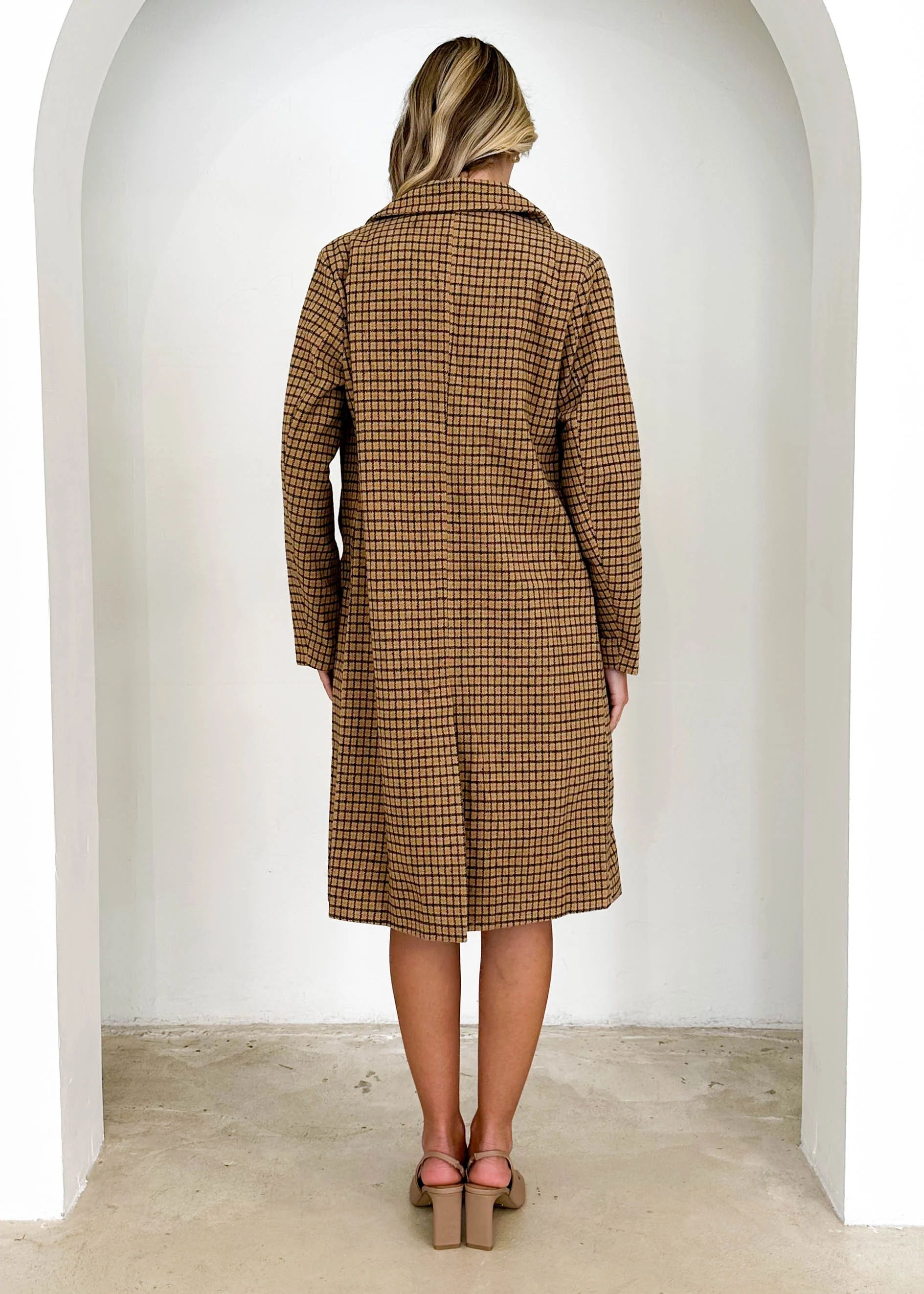 Tommie Coat - Tan Check - Image 11