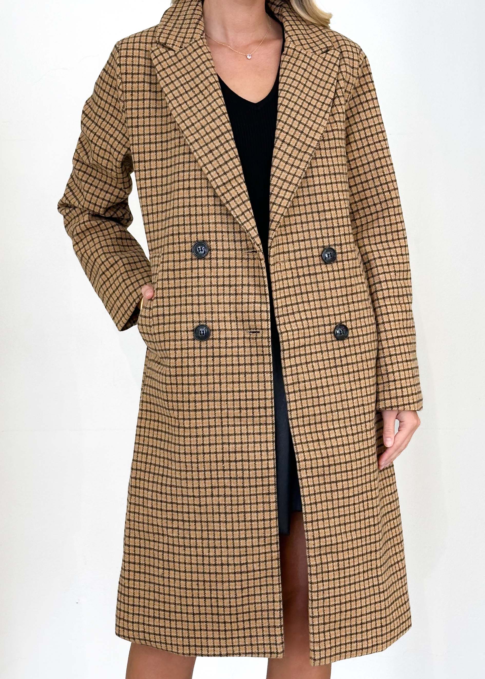 Tommie Coat - Tan Check - Image 12